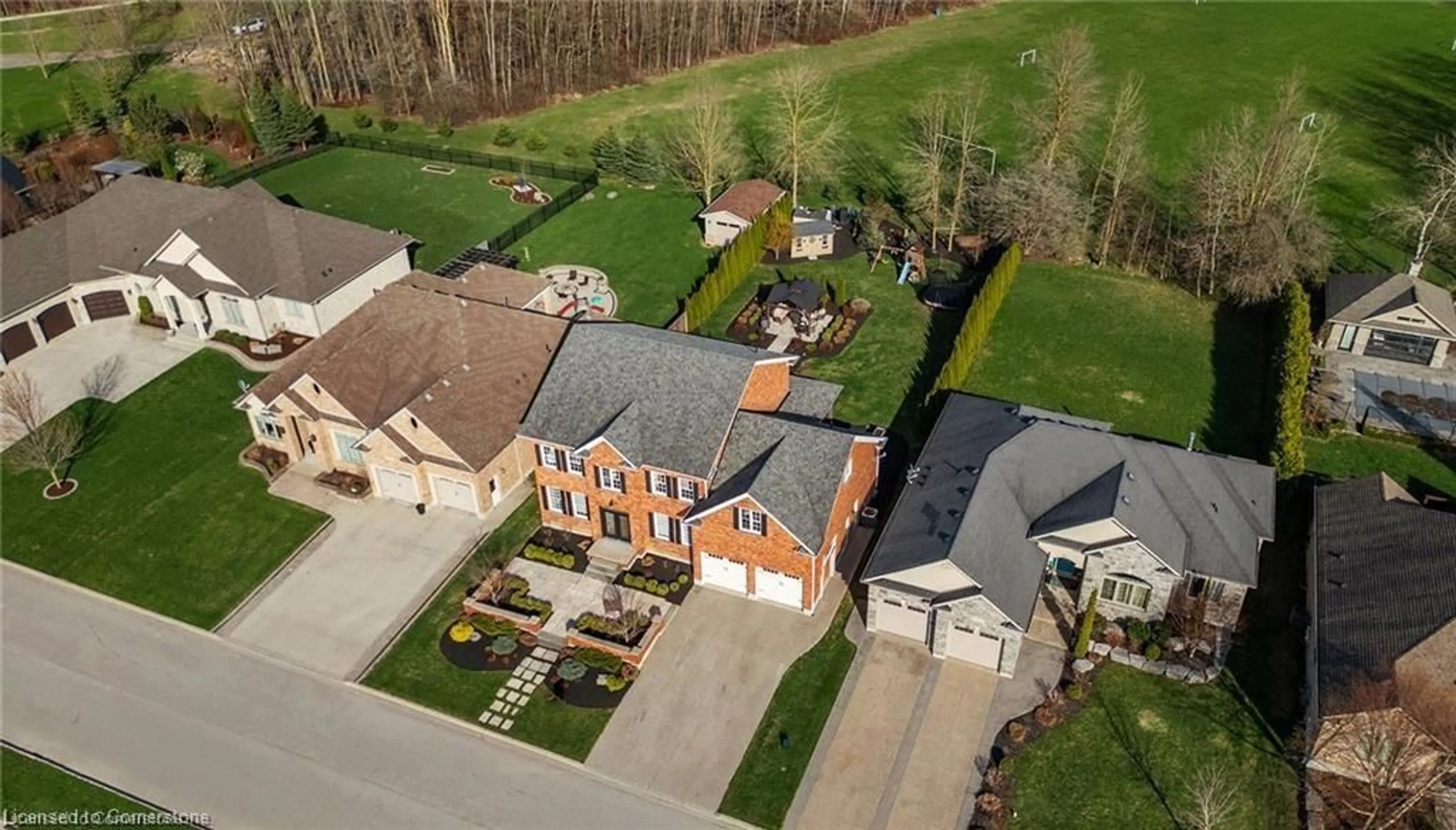 A pic from outside/outdoor area/front of a property/back of a property/a pic from drone, street for 880 Wood Dr, Listowel Ontario N4W 0B7