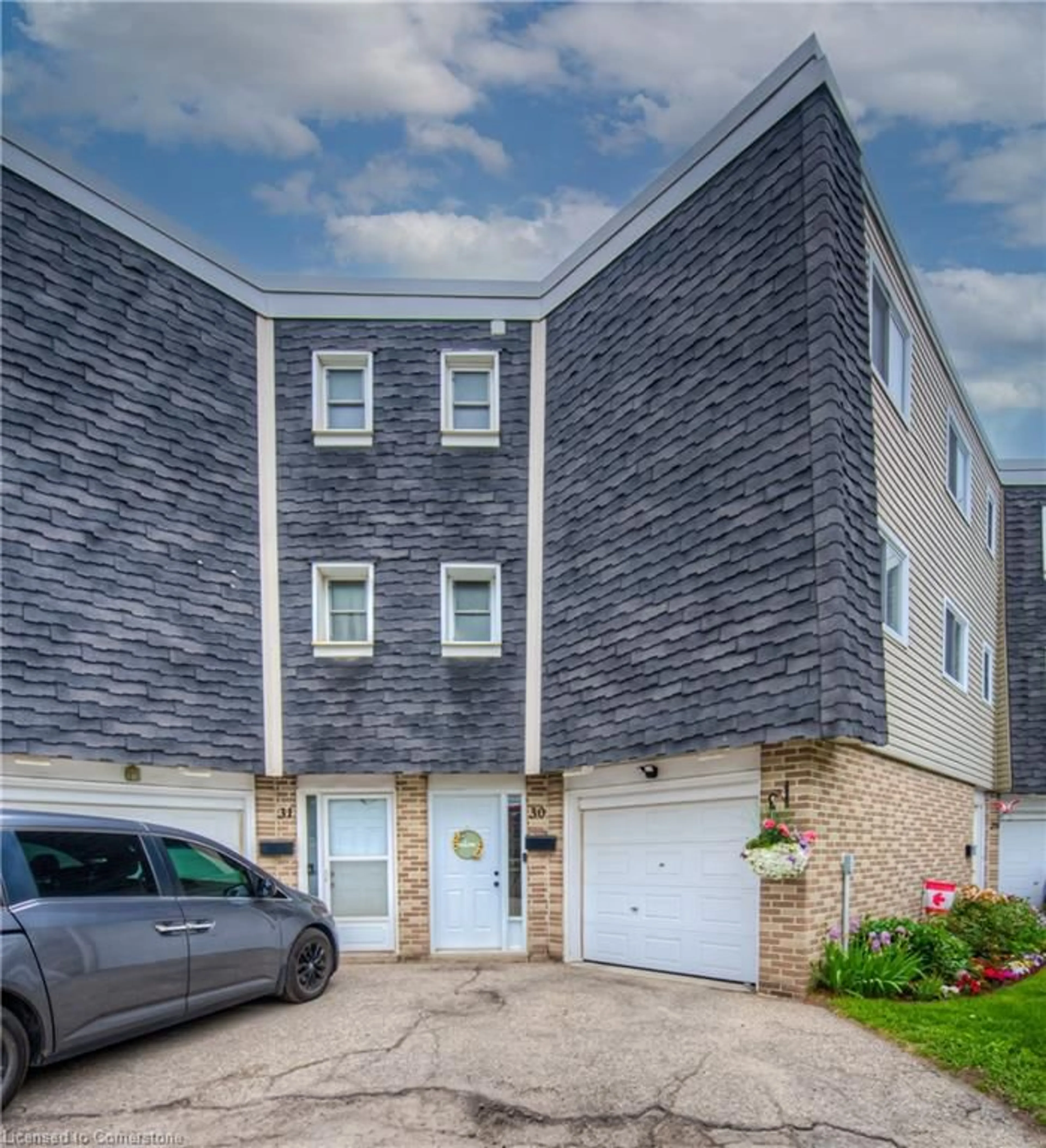 Home with vinyl exterior material, street for 60 Elmsdale Dr #30, Kitchener Ontario N2E 2G4
