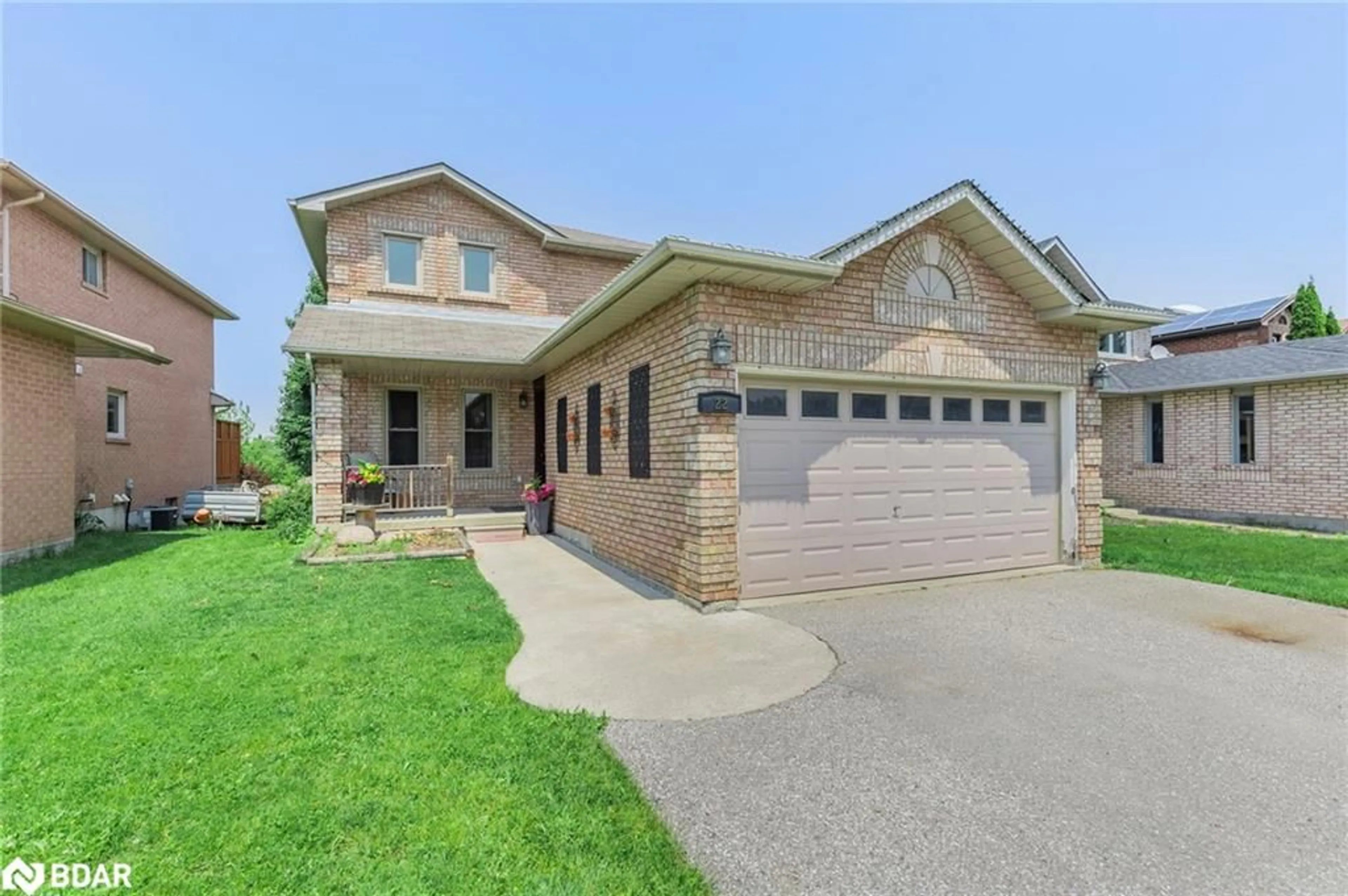 Home with brick exterior material, street for 22 Bishop Dr, Barrie Ontario L4N 6Y6