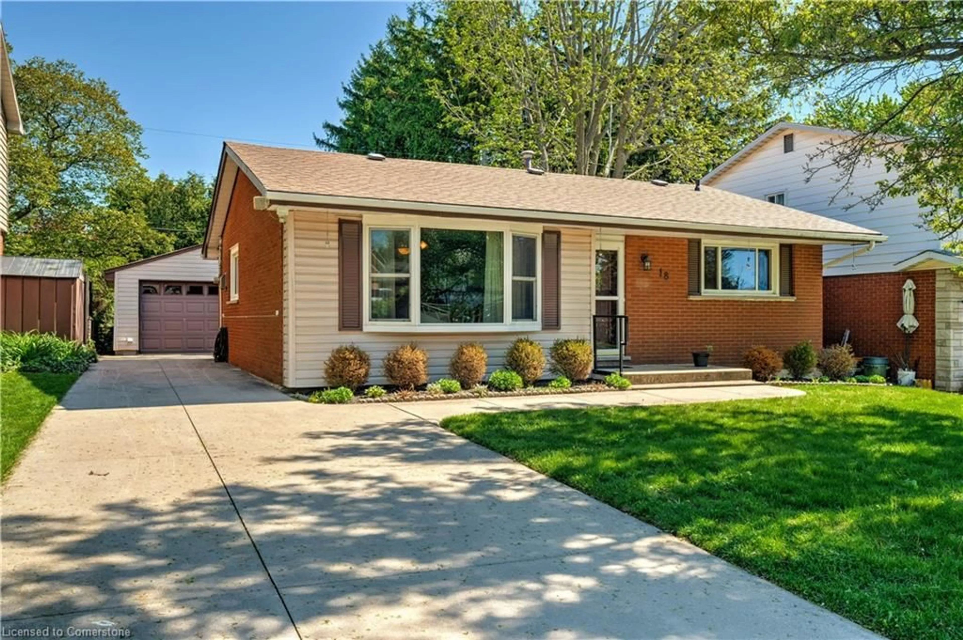 Home with brick exterior material, street for 18 Darlington Dr, Hamilton Ontario L9C 2L7