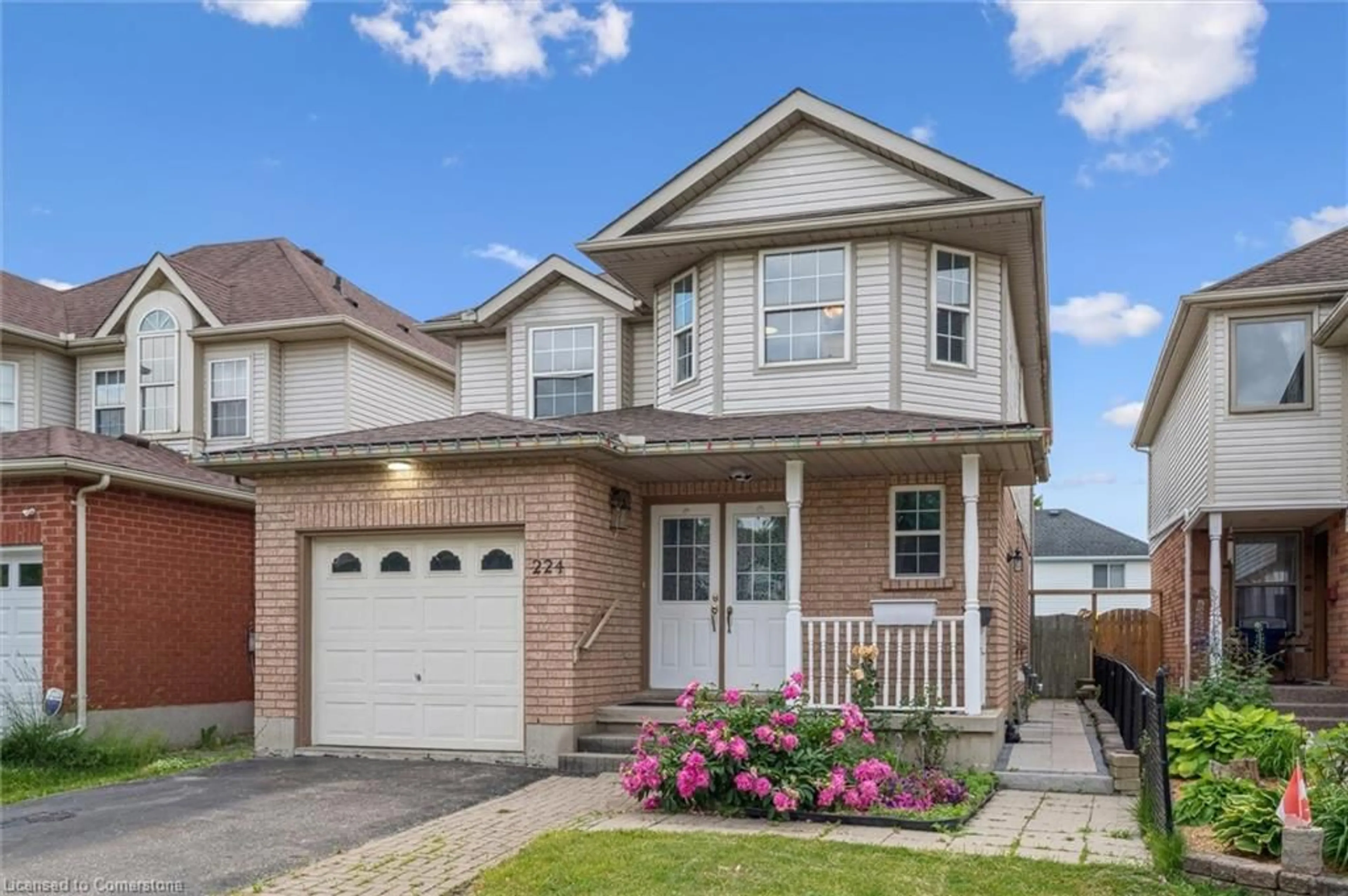Home with brick exterior material, street for 224 Pineland Crt, Waterloo Ontario N2T 2S3