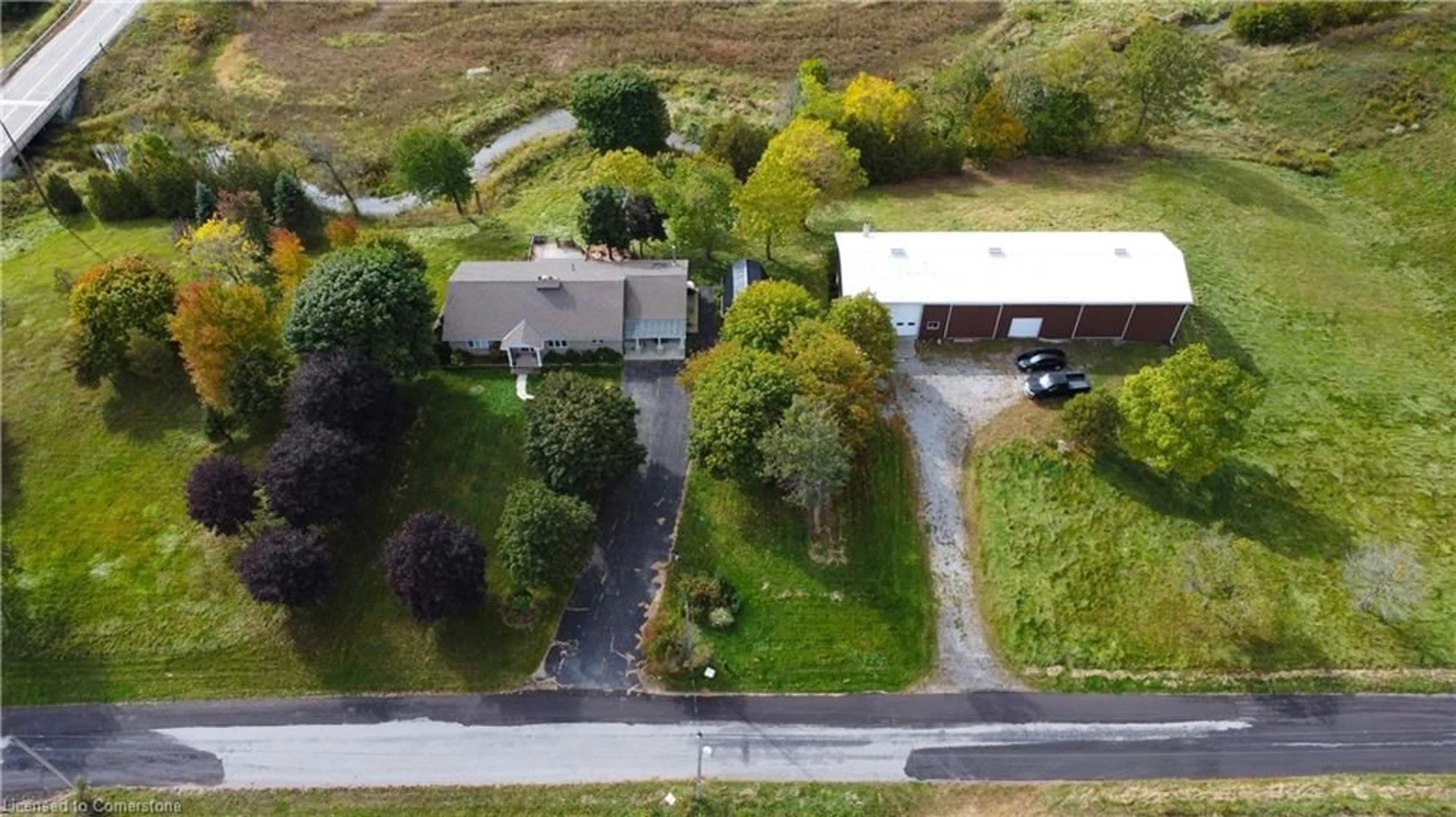 A pic from outside/outdoor area/front of a property/back of a property/a pic from drone, street for 17 Cemetery Rd, Norfolk County Ontario N0E 1Z0
