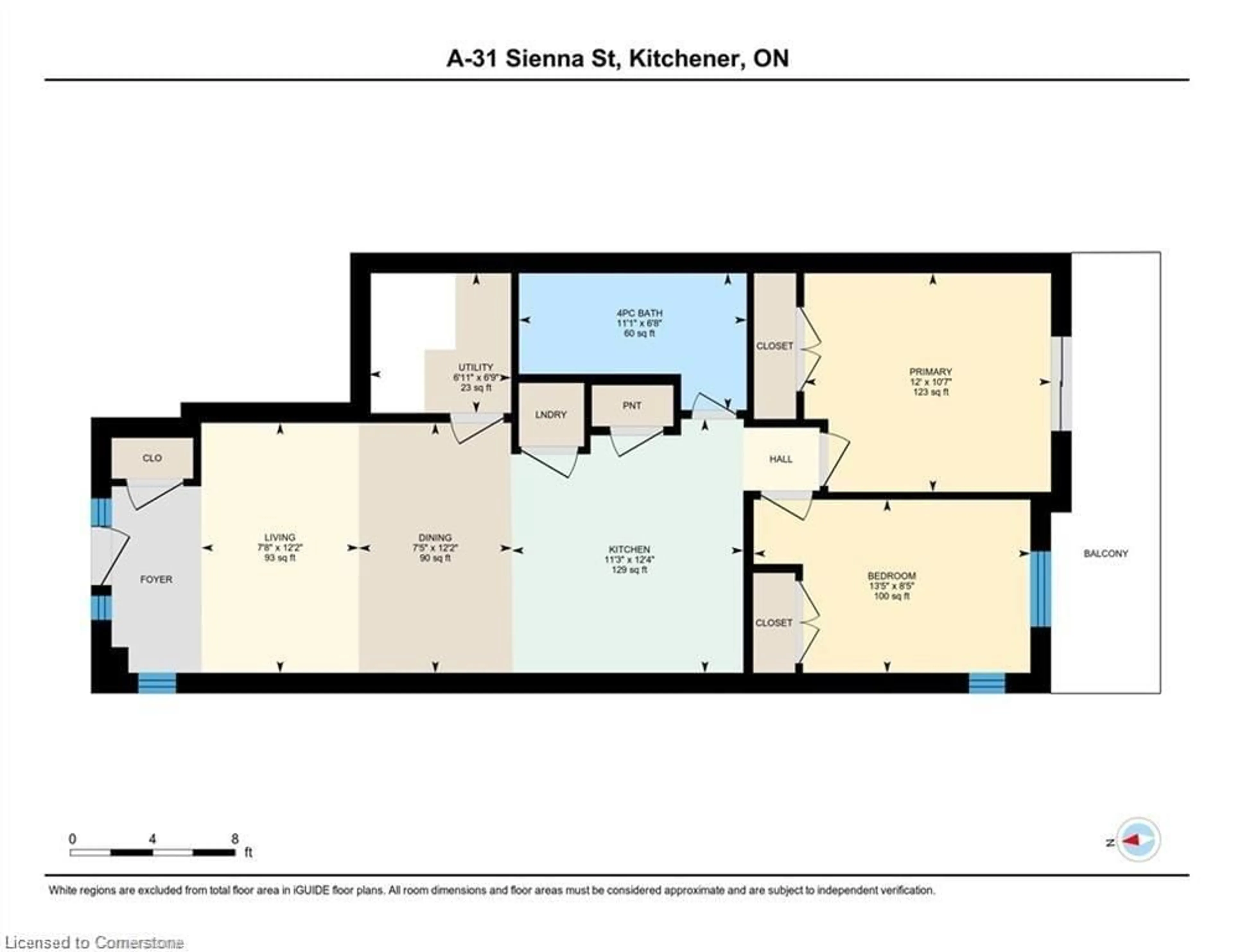 Floor plan for 31 Sienna St #A, Kitchener Ontario N2R 0H8