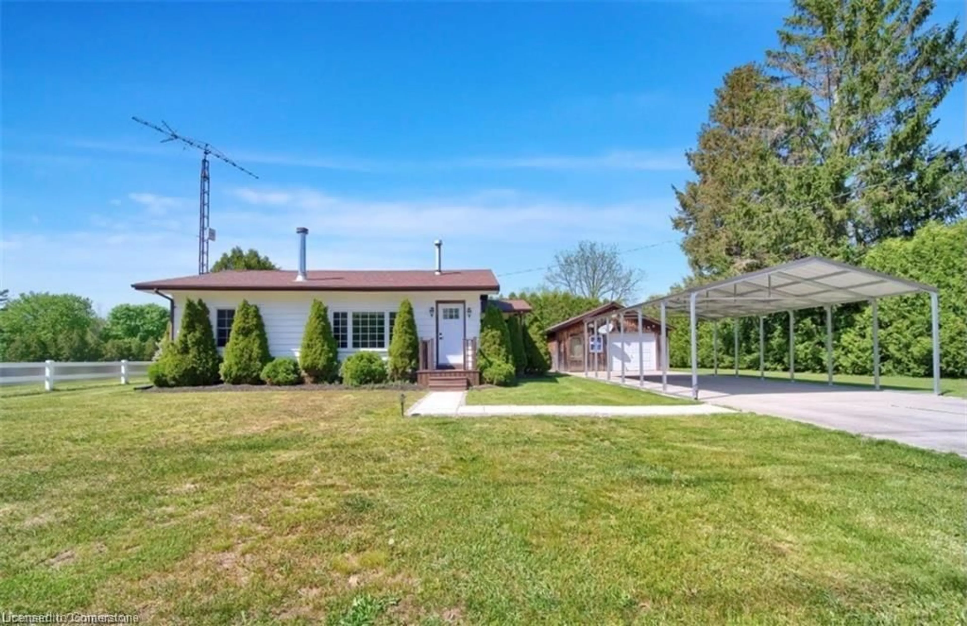 A pic from outside/outdoor area/front of a property/back of a property/a pic from drone, street for 15233 St Ignatius Line, Bothwell Ontario N0P 1C0