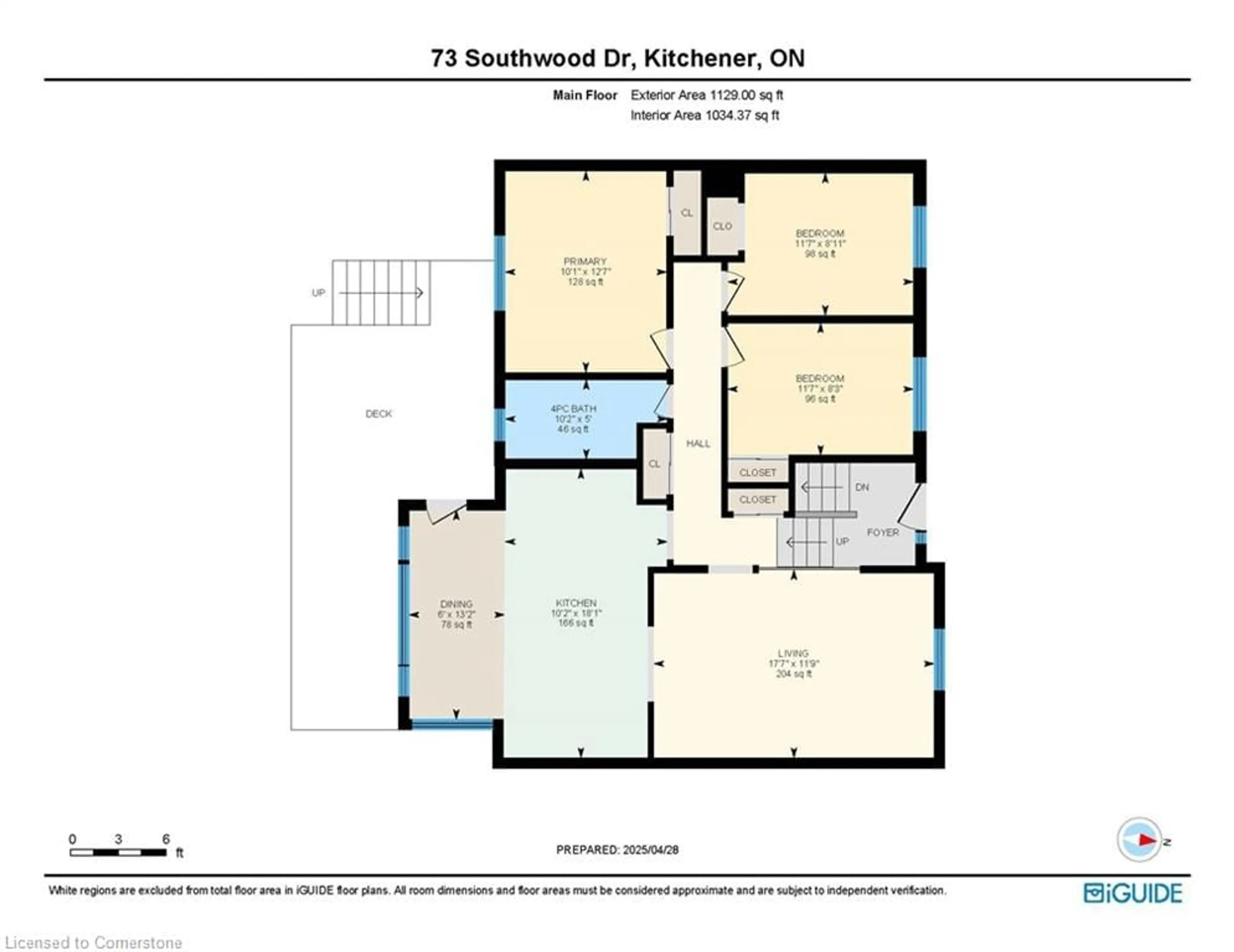 Floor plan for 73 Southwood Dr, Kitchener Ontario N2E 2E6
