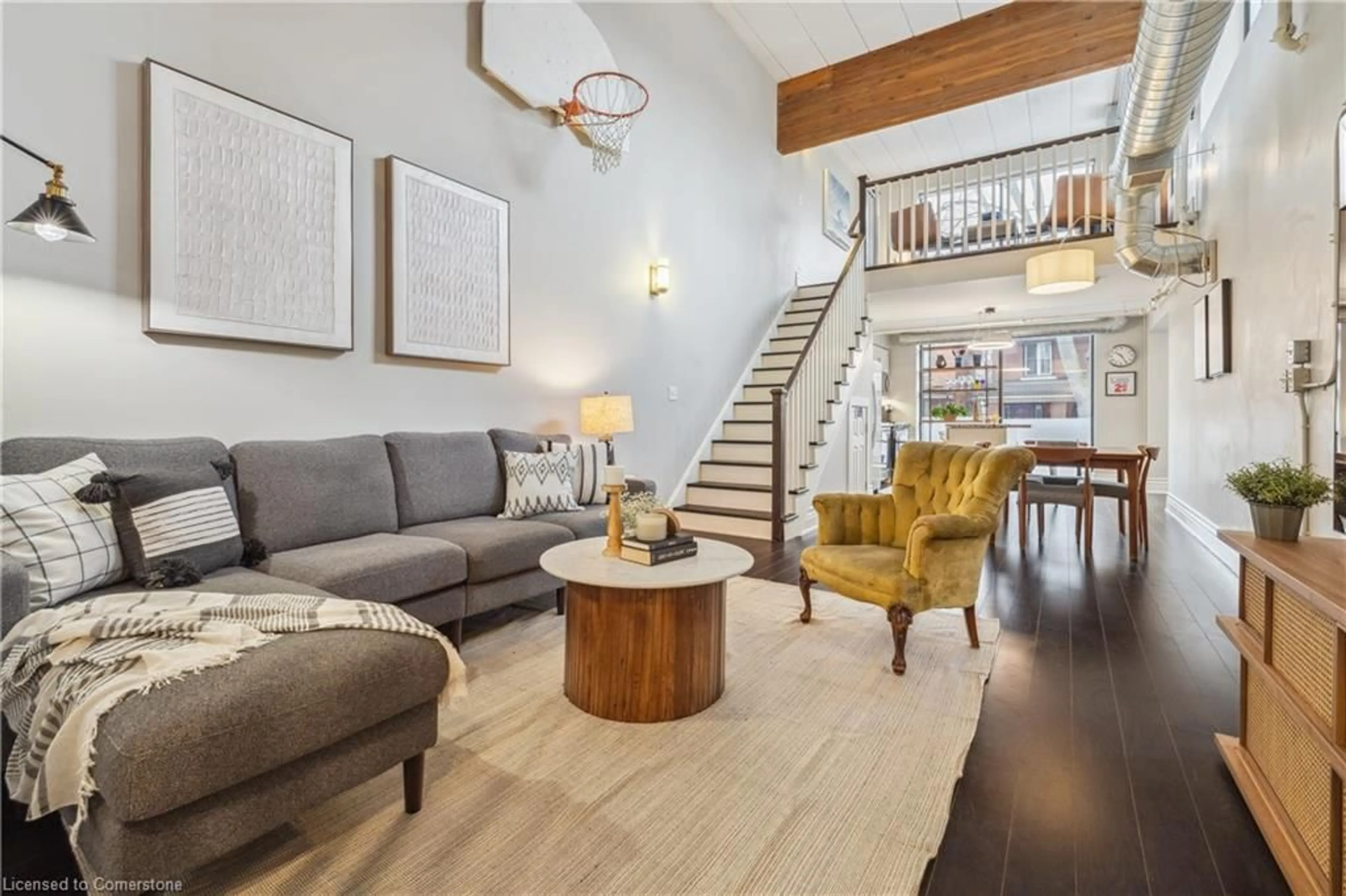 Living room with furniture, unknown for 200 Stinson Street St #217, Hamilton Ontario L8N 4J5