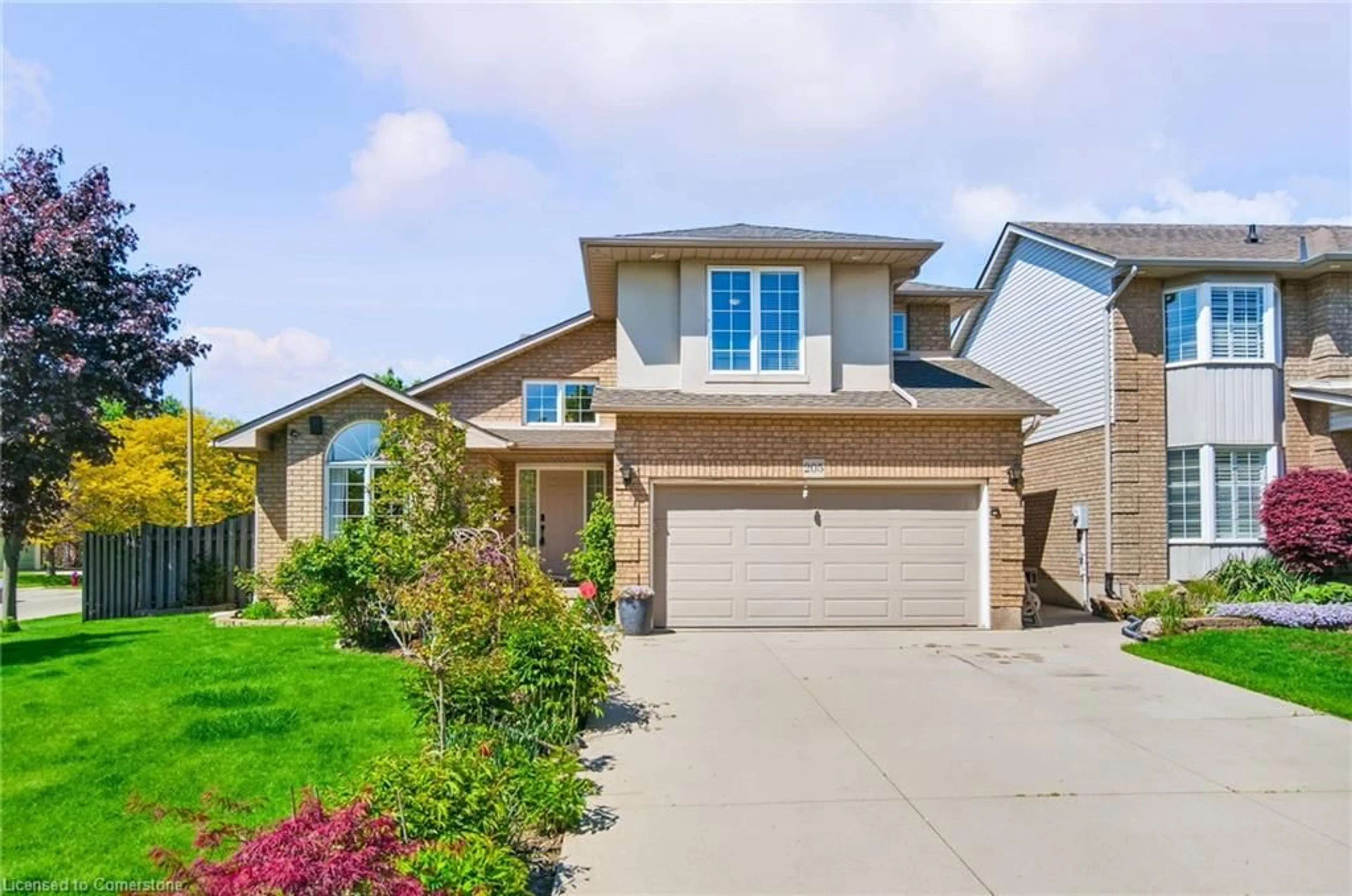 Home with brick exterior material, street for 205 Portage Lane, Mount Hope Ontario L0R 1N0