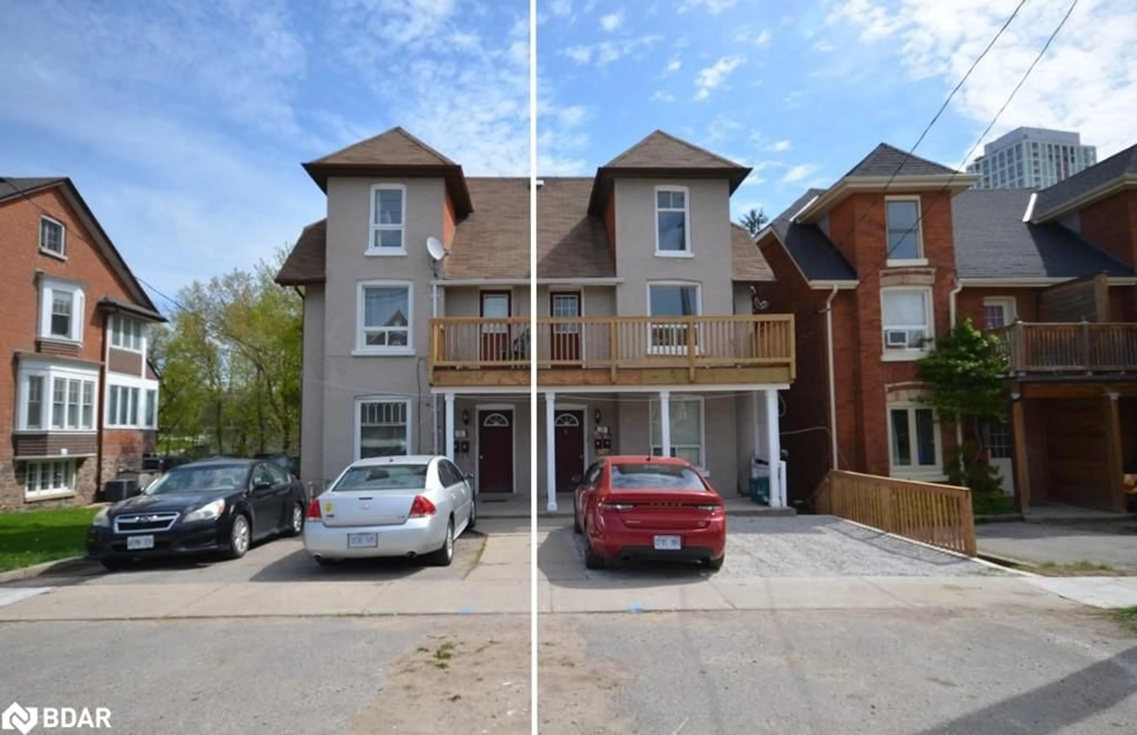 A pic from outside/outdoor area/front of a property/back of a property/a pic from drone, street for 75 High St, Barrie Ontario L4N 1W5
