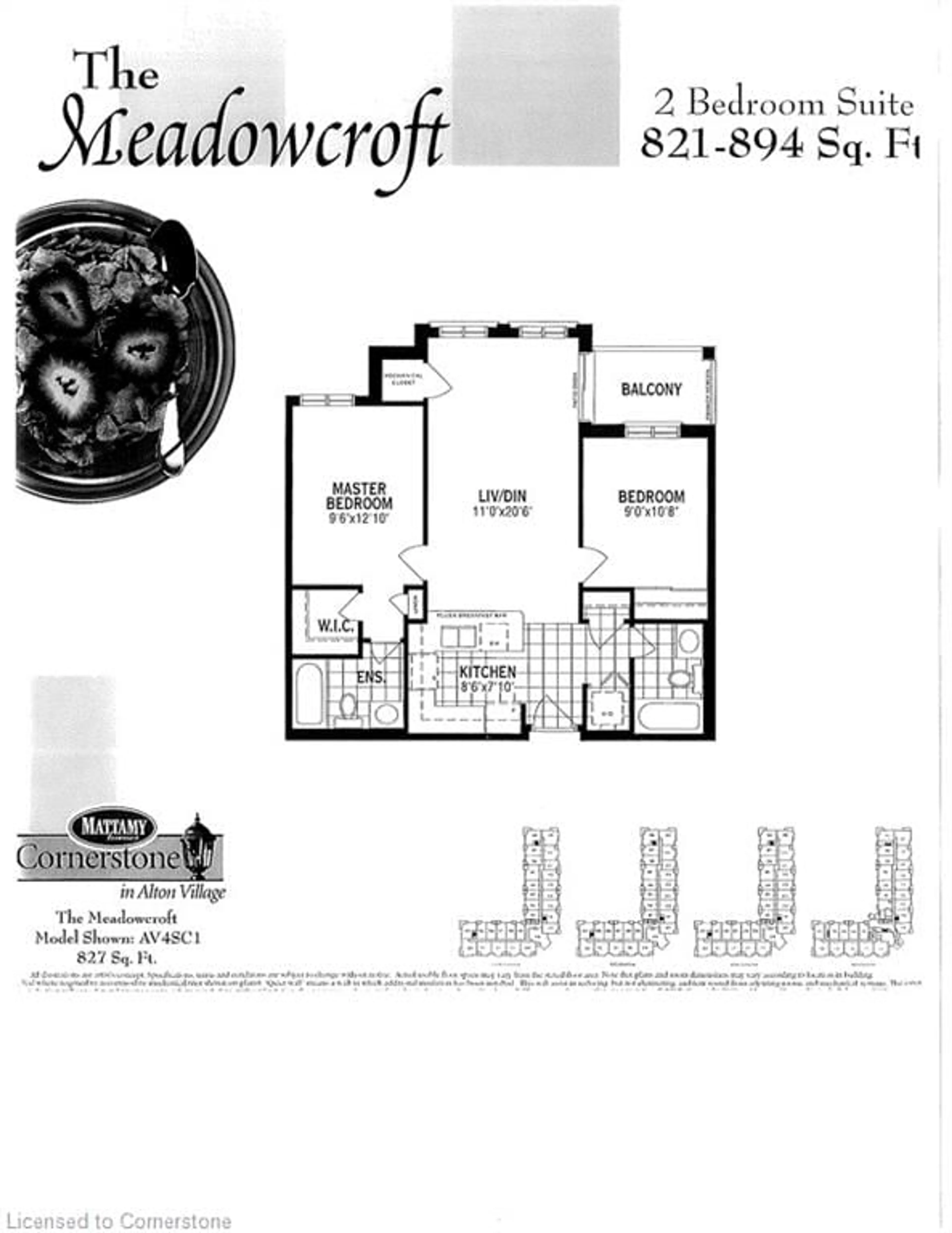 Floor plan for 3060 Rotary Way #319, Burlington Ontario L7M 0G9