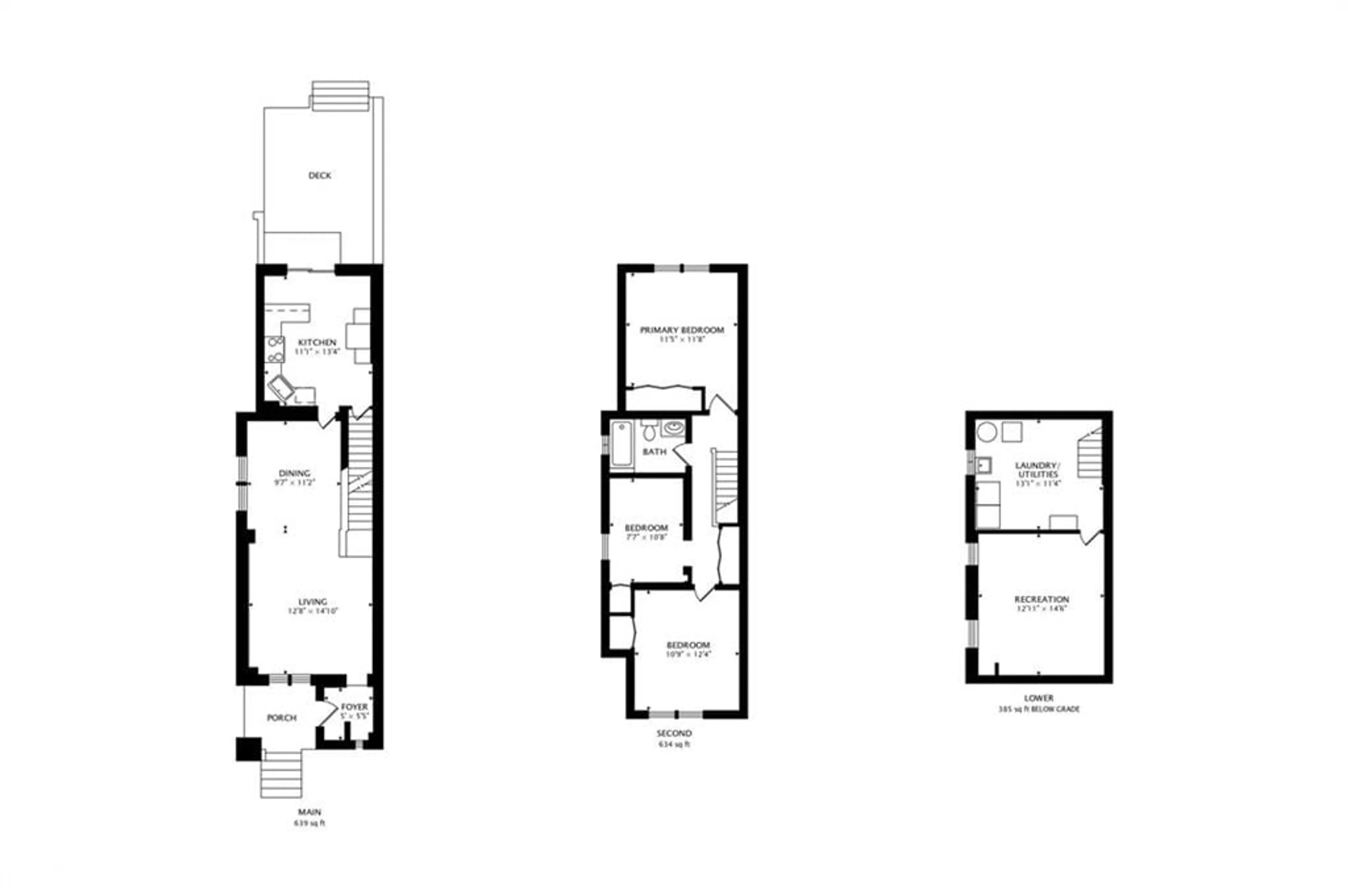 Floor plan for 33 Lemay Rd, Toronto Ontario M4S 2X2