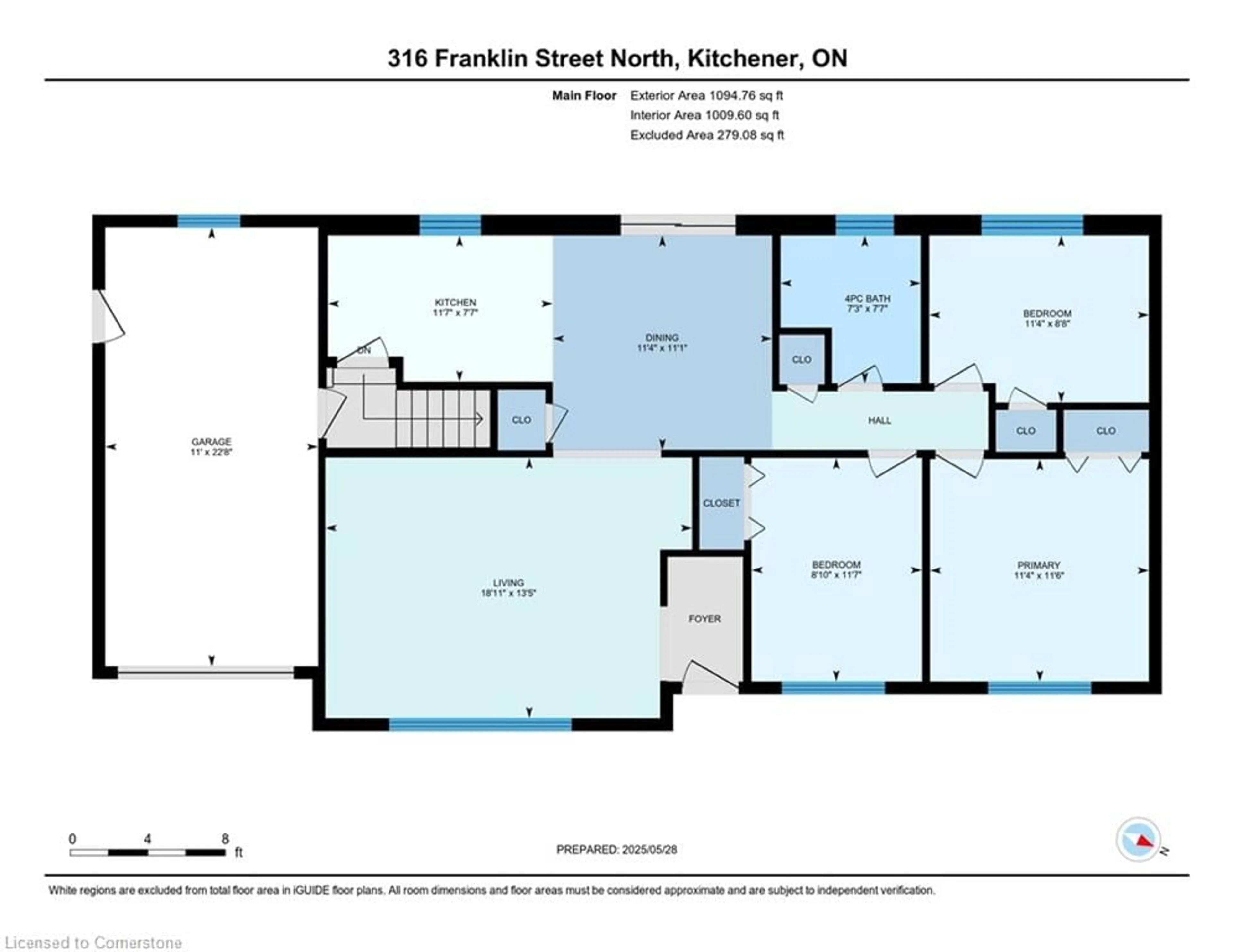 Floor plan for 316 Franklin St, Kitchener Ontario N2A 1Y8