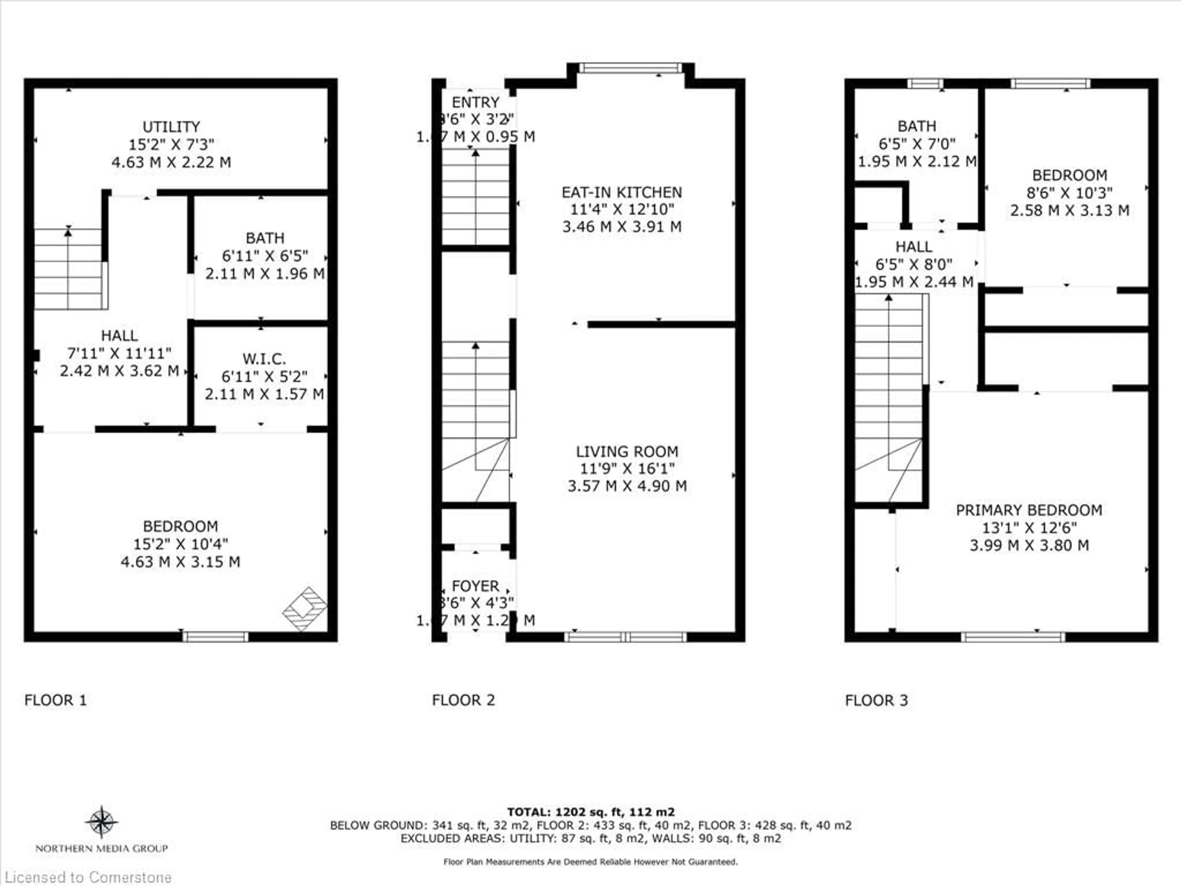 Floor plan for 2101 Meadowbrook Rd #D, Burlington Ontario L7P 2A5