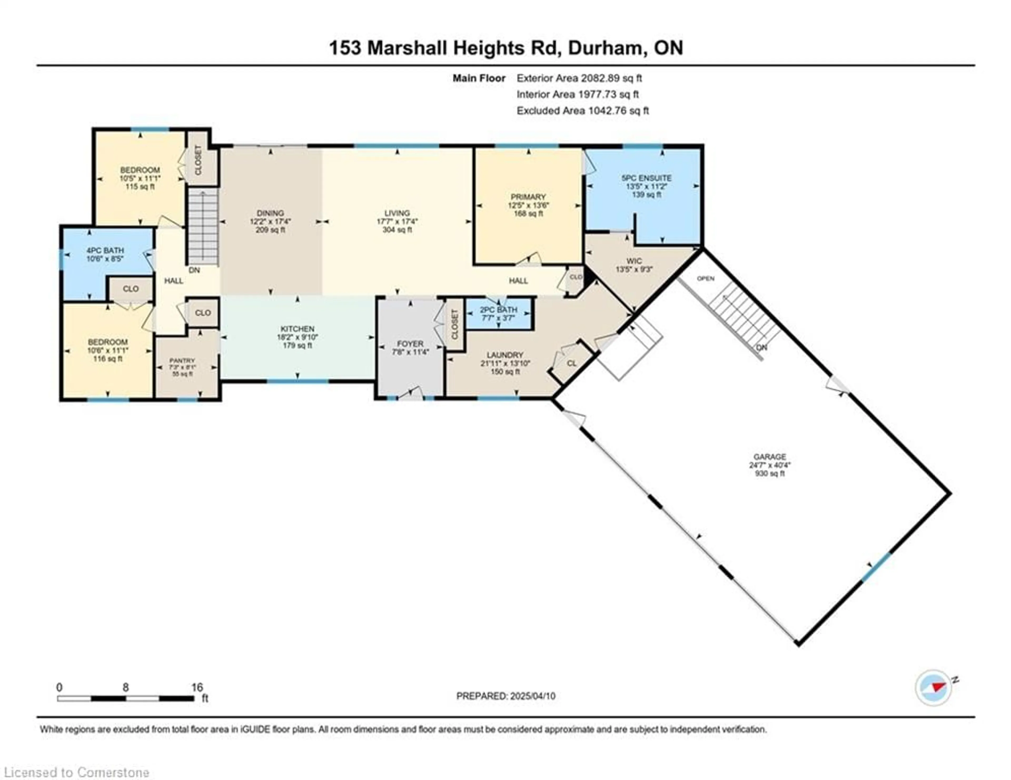 Floor plan for 153 Marshall Heights Rd, Durham Ontario N0G 1R0