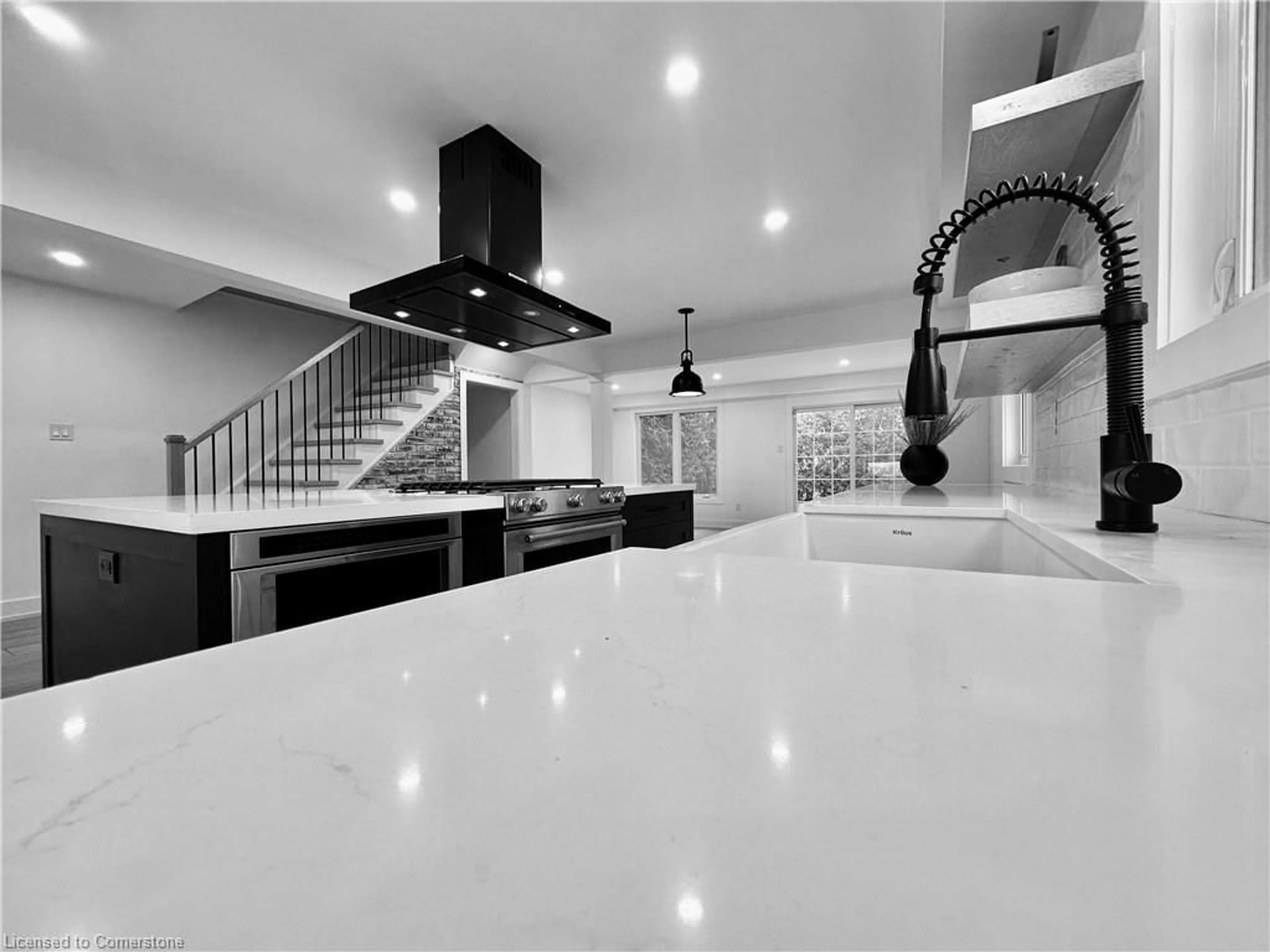 Contemporary kitchen, ceramic/tile floor for 1497 Lancaster Dr, Oakville Ontario L6H 2T2