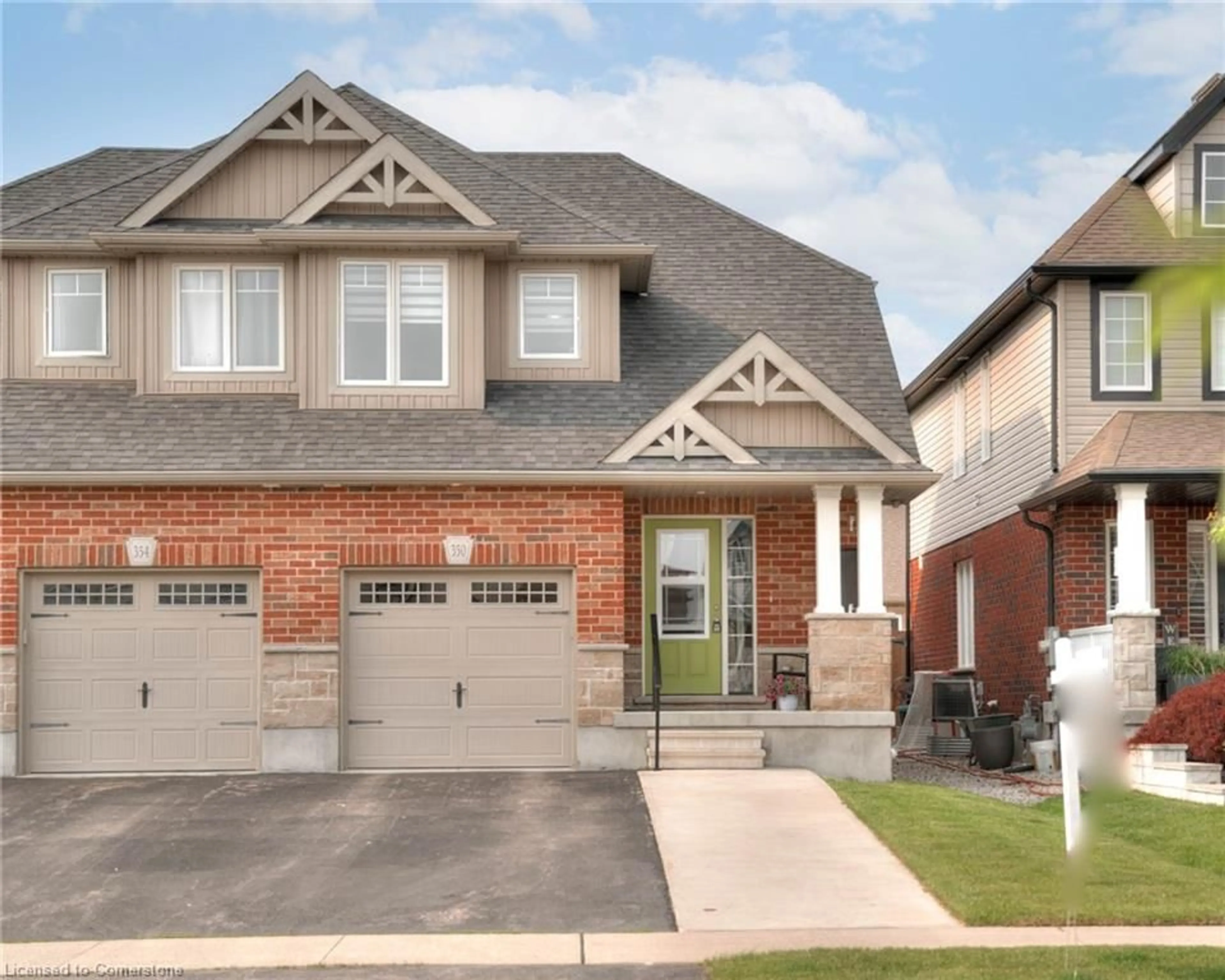 Home with brick exterior material, street for 350 Finoro Cres, Elmira Ontario N3B 0C3