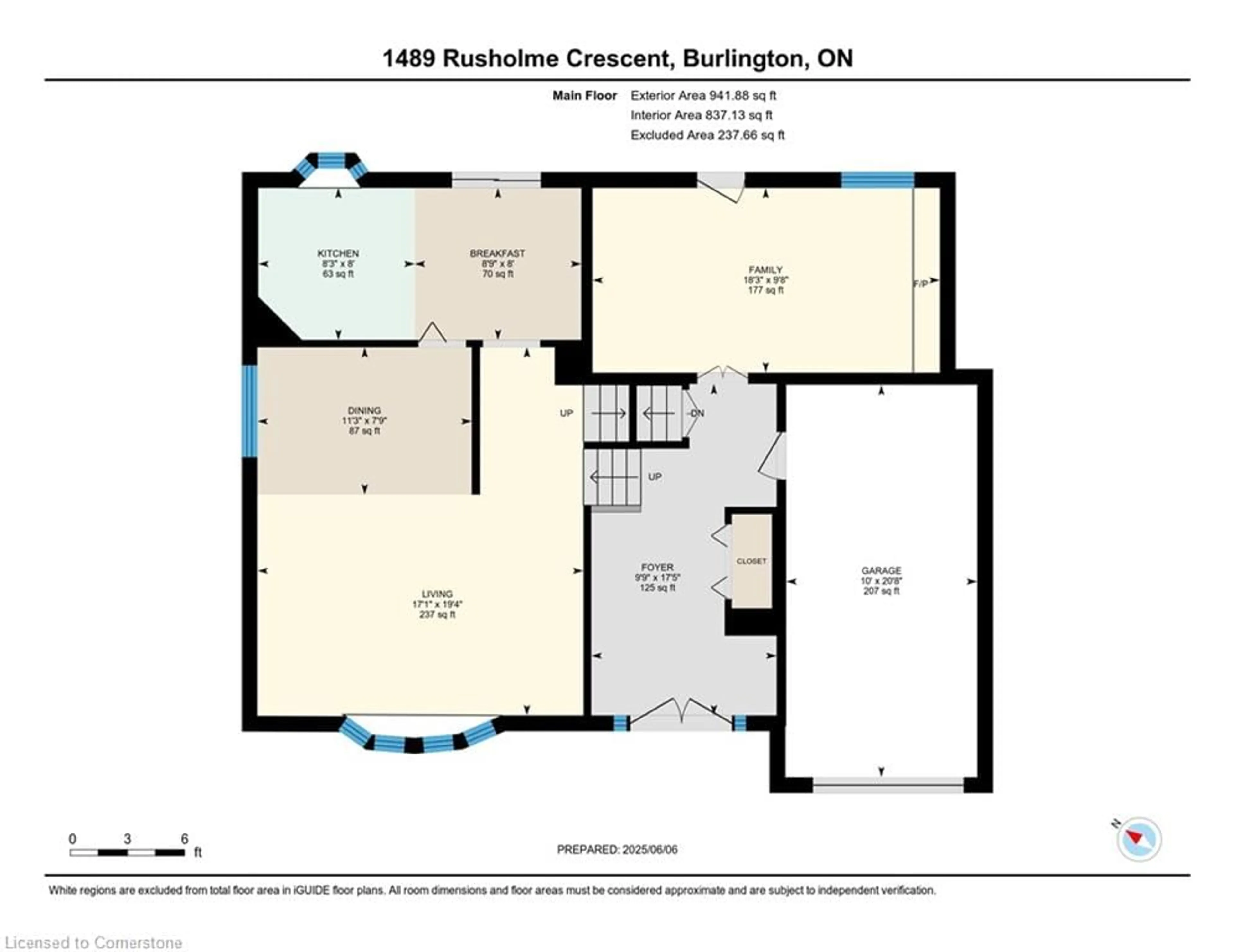 Floor plan for 1489 Rusholme Cres, Burlington Ontario L7M 1M4
