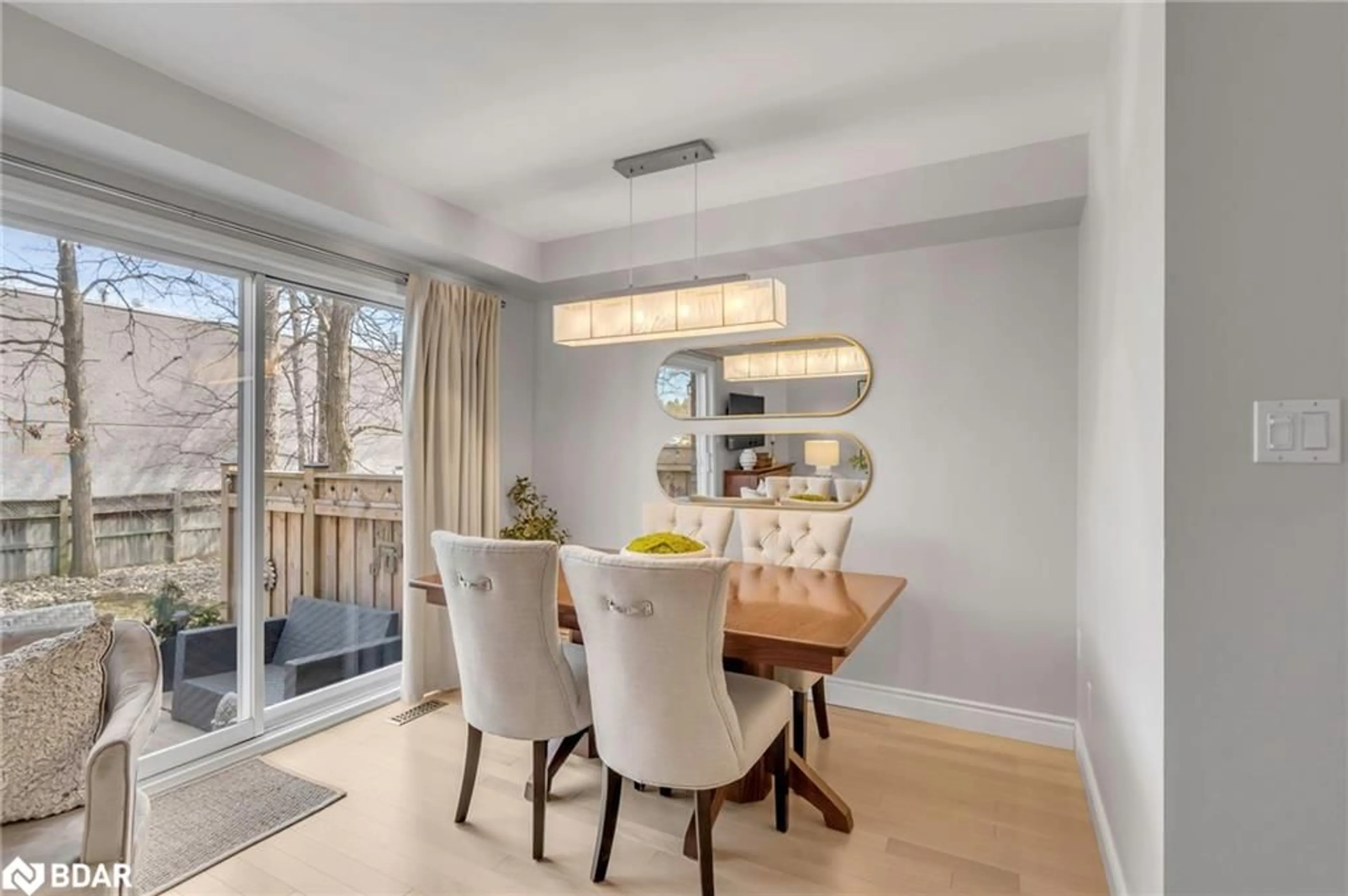 Dining room, wood/laminate floor for 2015 Cleaver Ave #26, Burlington Ontario L7M 4J7