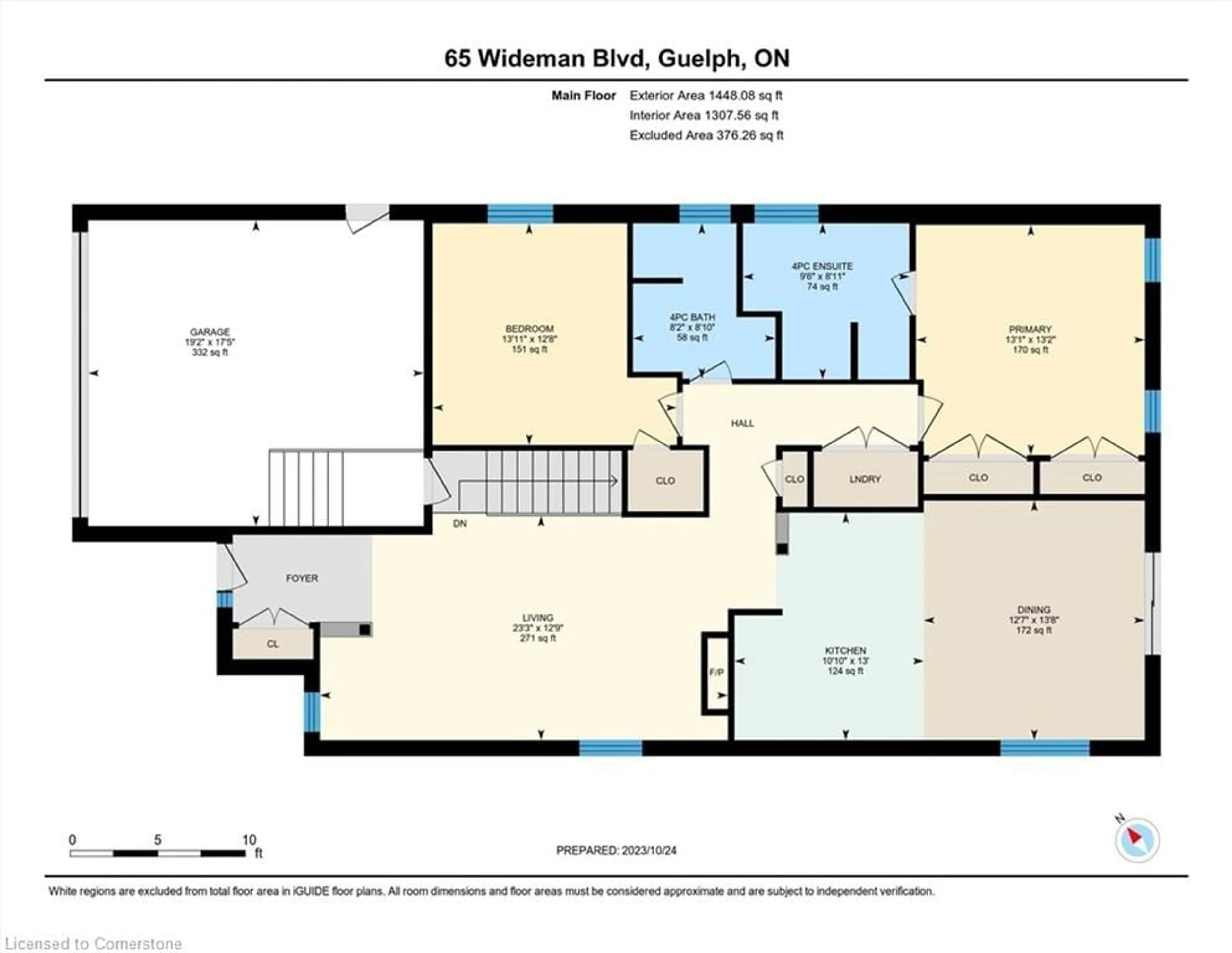 Floor plan for 65 Wideman Blvd, Guelph Ontario N1E 0H9