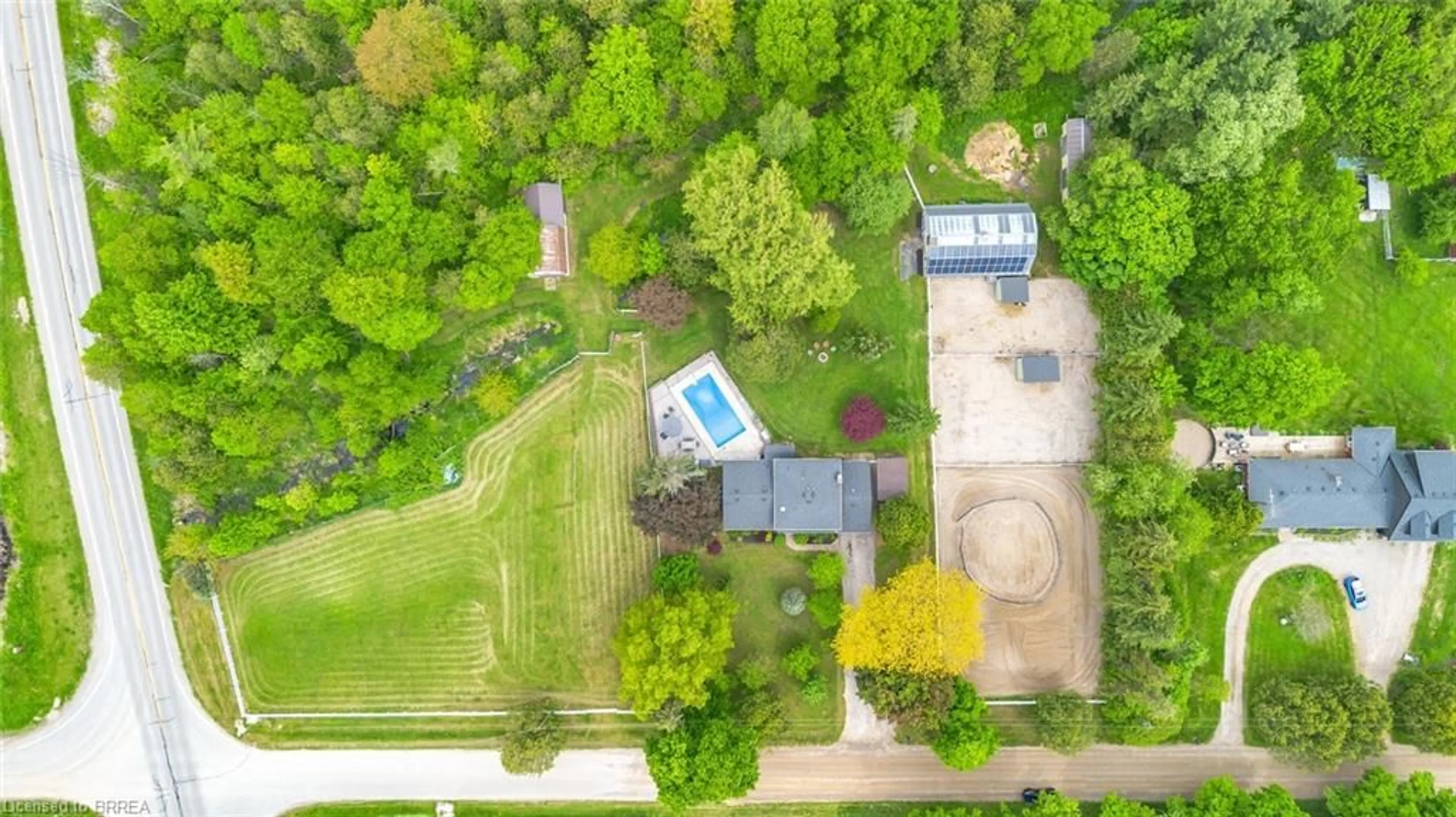 A pic from outside/outdoor area/front of a property/back of a property/a pic from drone, unknown for 56 Fifth Concession Rd, Burford Ontario N0A 1A0