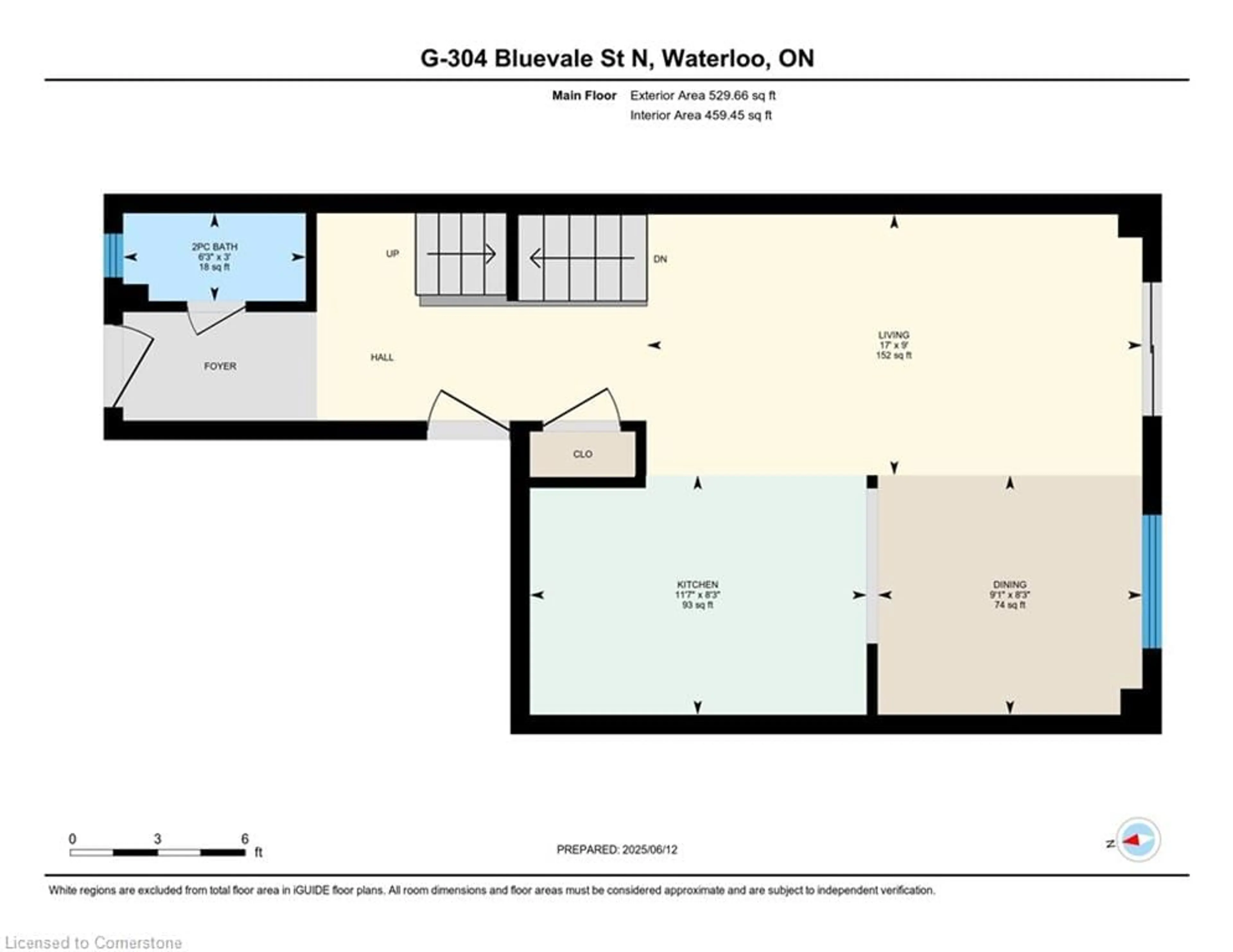 Floor plan for 304G Bluevale St #38, Waterloo Ontario N2J 4G3