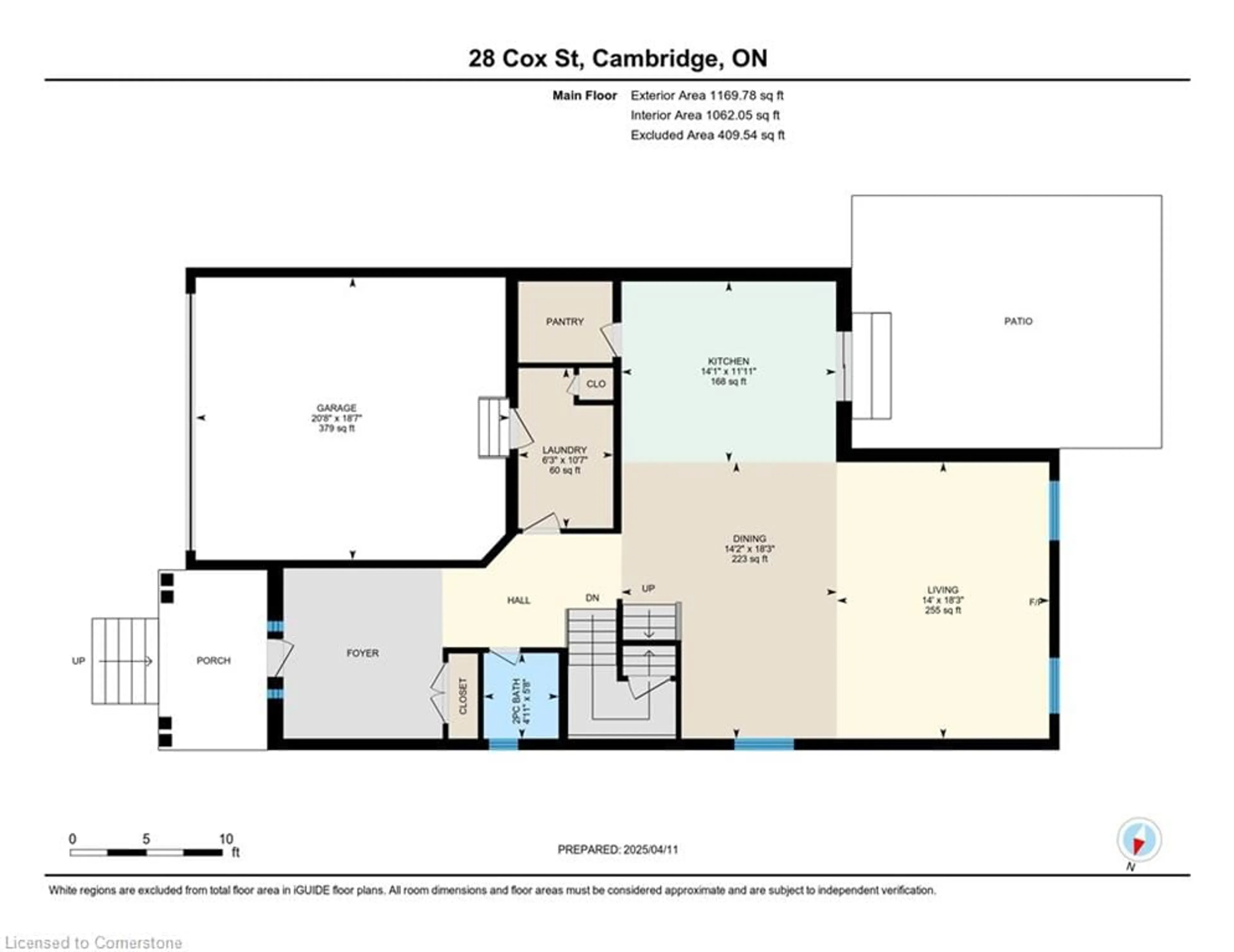 Floor plan for 28 Cox St, Cambridge Ontario N1S 0A3