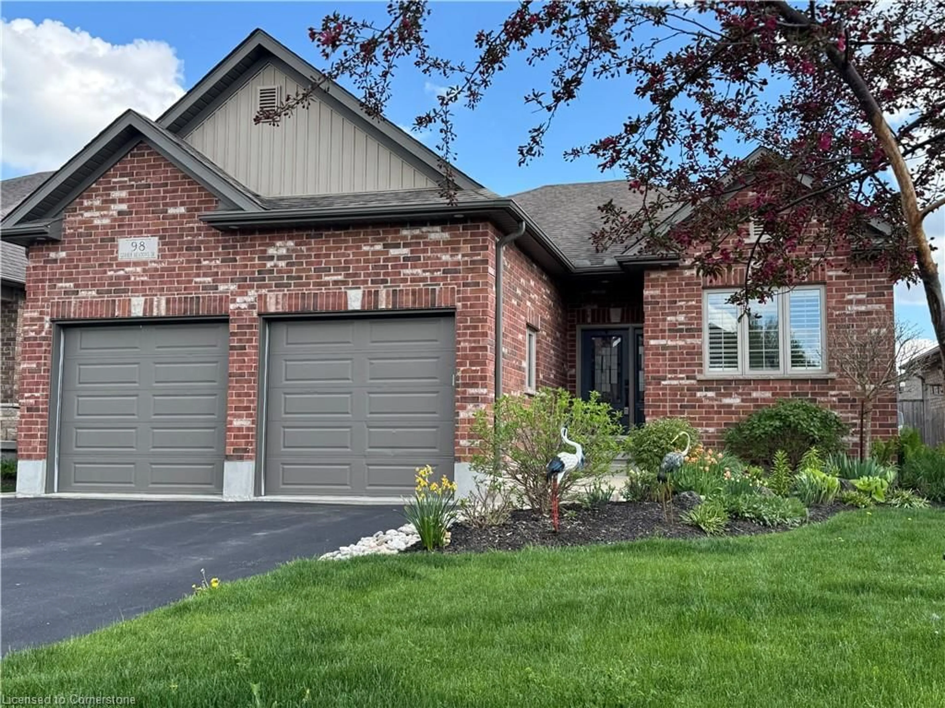 Home with brick exterior material, street for 98 Gerber Meadows Dr, Wellesley Ontario N0B 2T0