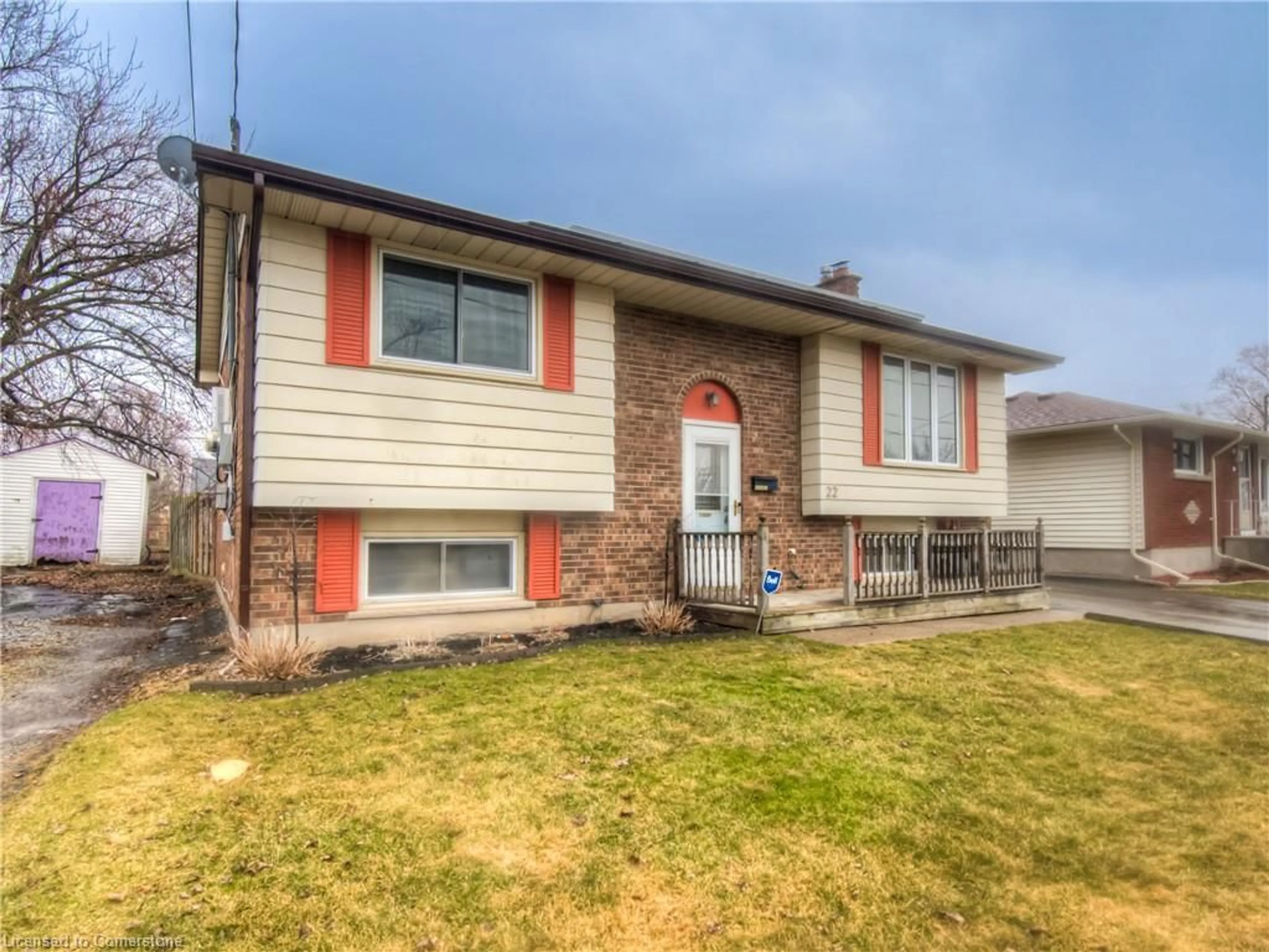 Home with brick exterior material, street for 22 Battersea Ave, St. Catharines Ontario L2P 1L7