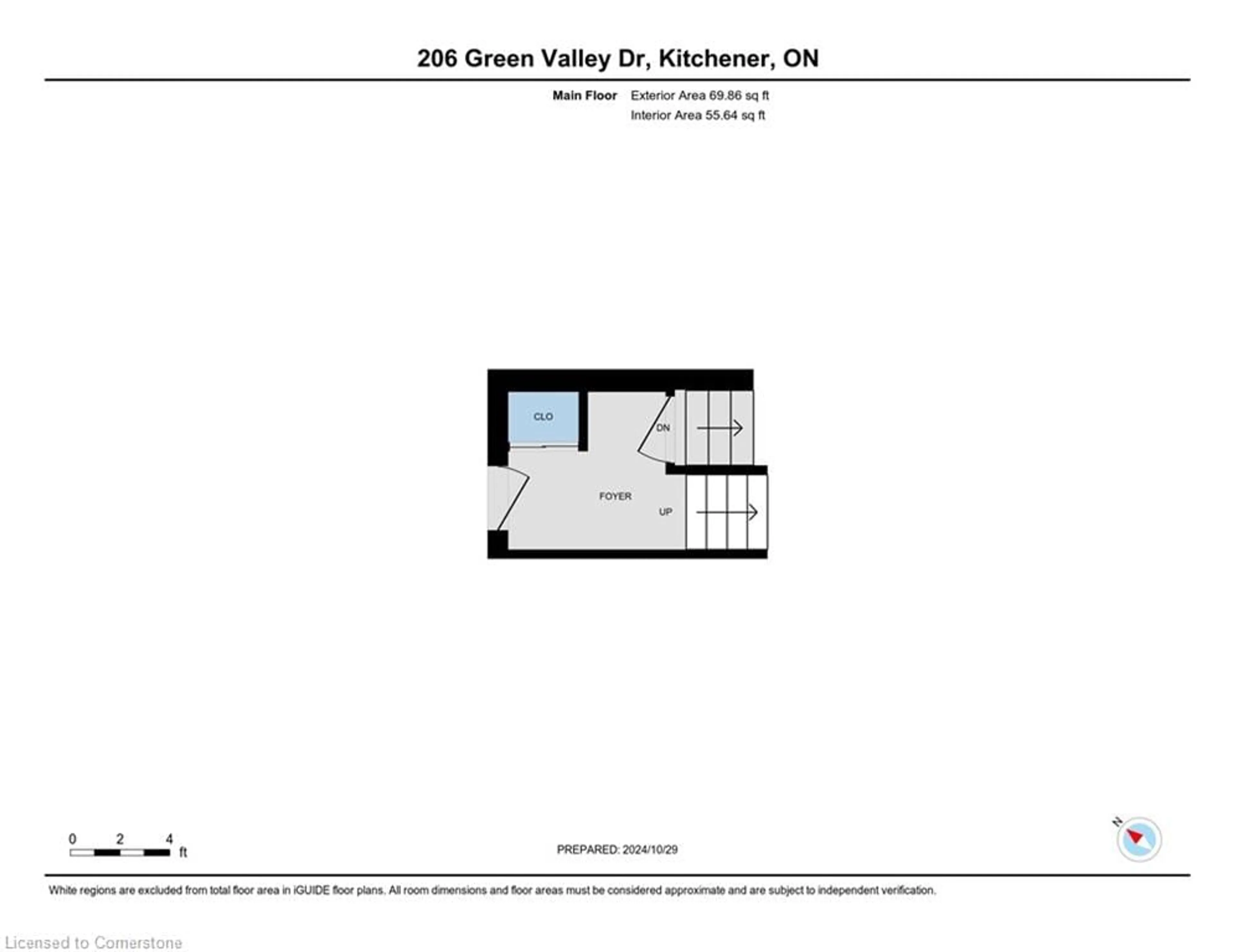 Floor plan for 206 Green Valley Dr #9, Kitchener Ontario N2P 1G9