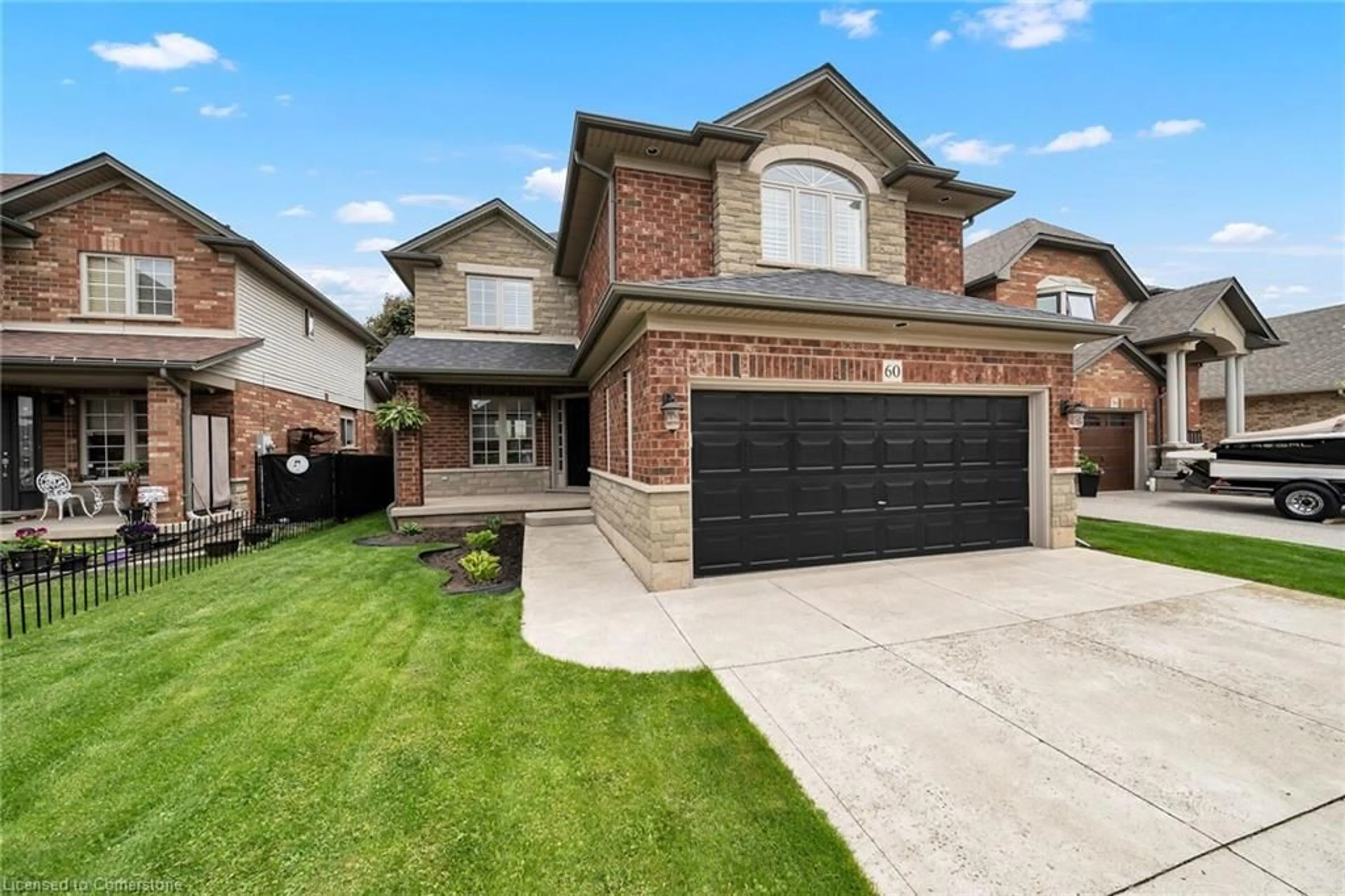 Home with brick exterior material, street for 60 Benziger Lane, Stoney Creek Ontario L8E 6B6
