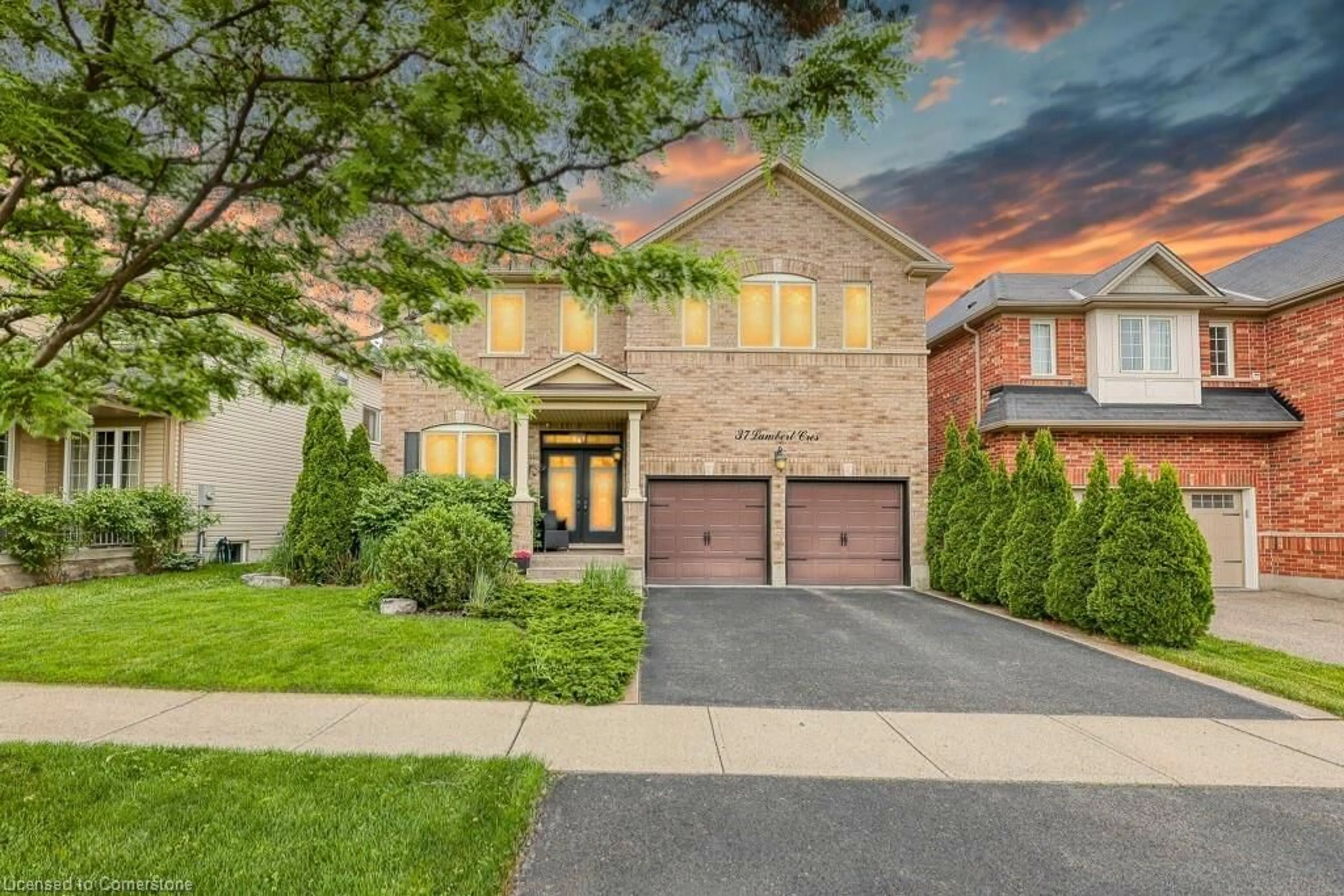 Home with brick exterior material, street for 37 Lambert Cres, Brantford Ontario N3T 0E8