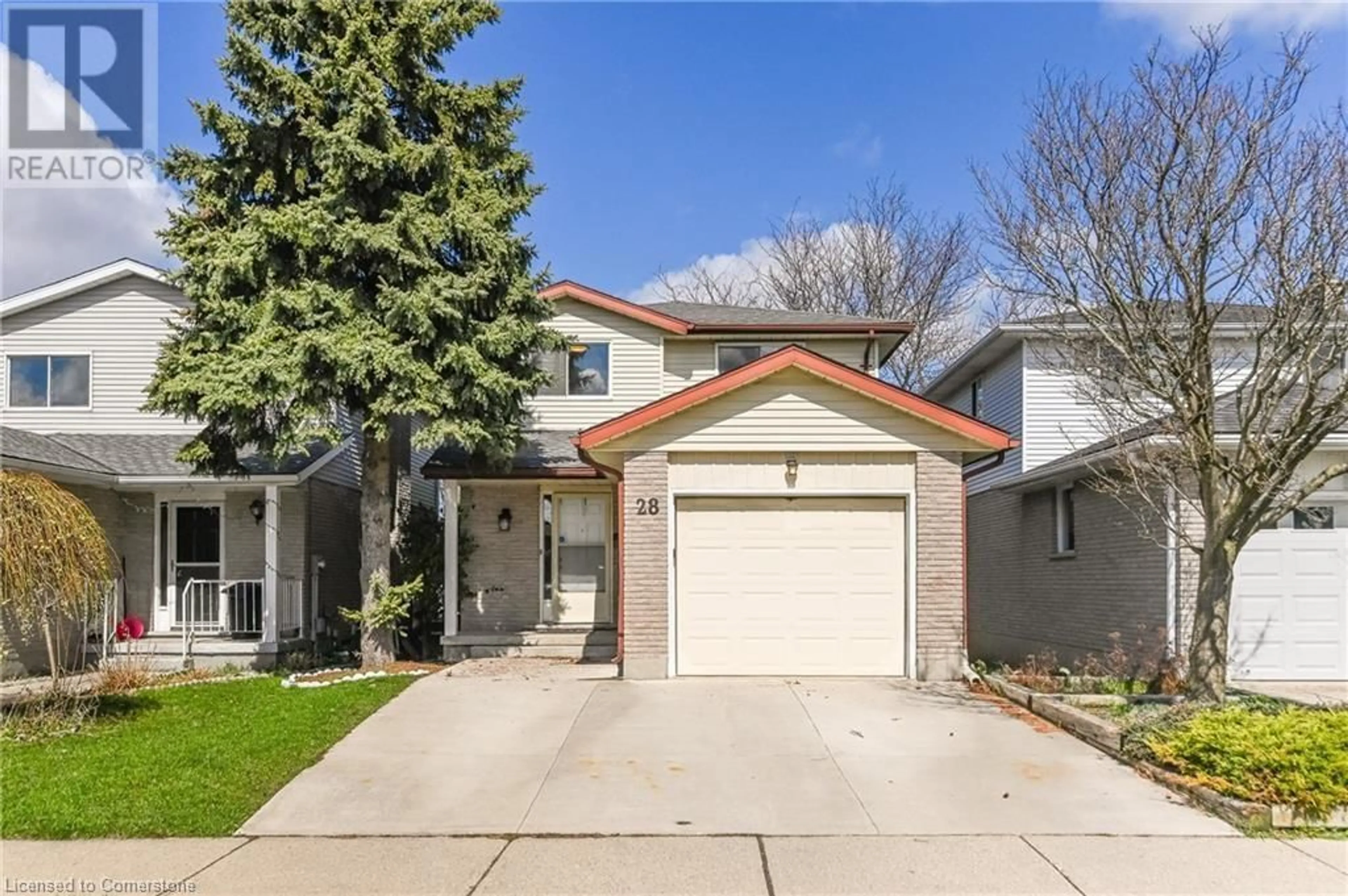 Home with vinyl exterior material, street for 28 Windale Cres, Kitchener Ontario N2E 3E7