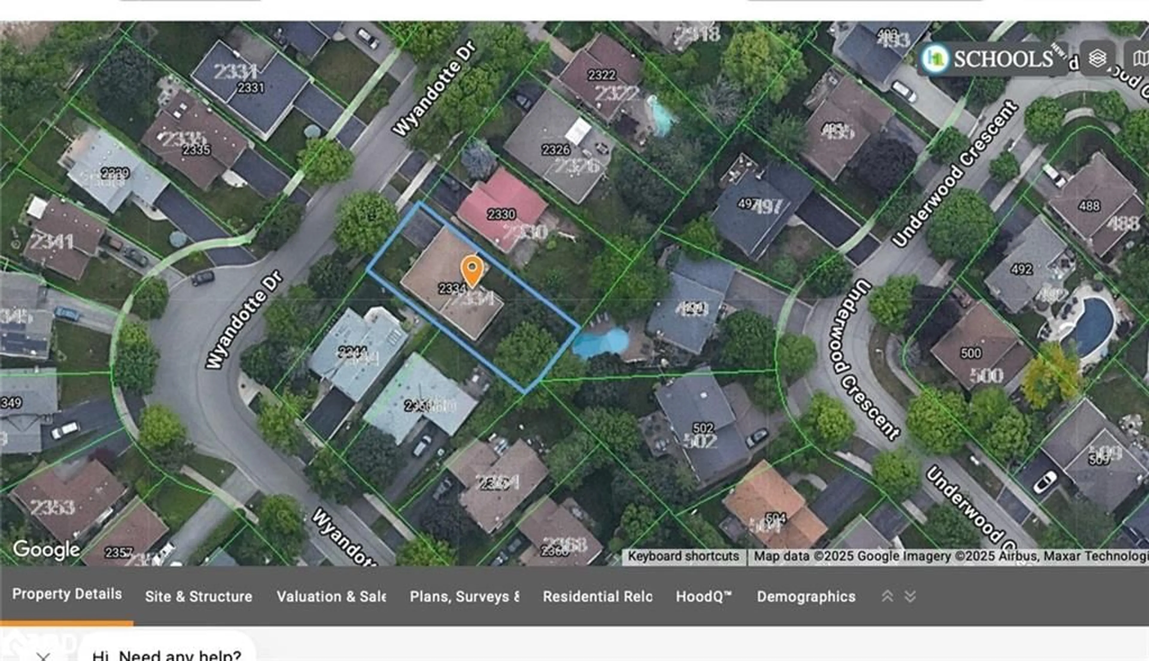 A pic from outside/outdoor area/front of a property/back of a property/a pic from drone, street for 2334 Wyandotte Dr, Oakville Ontario L6L 2T6