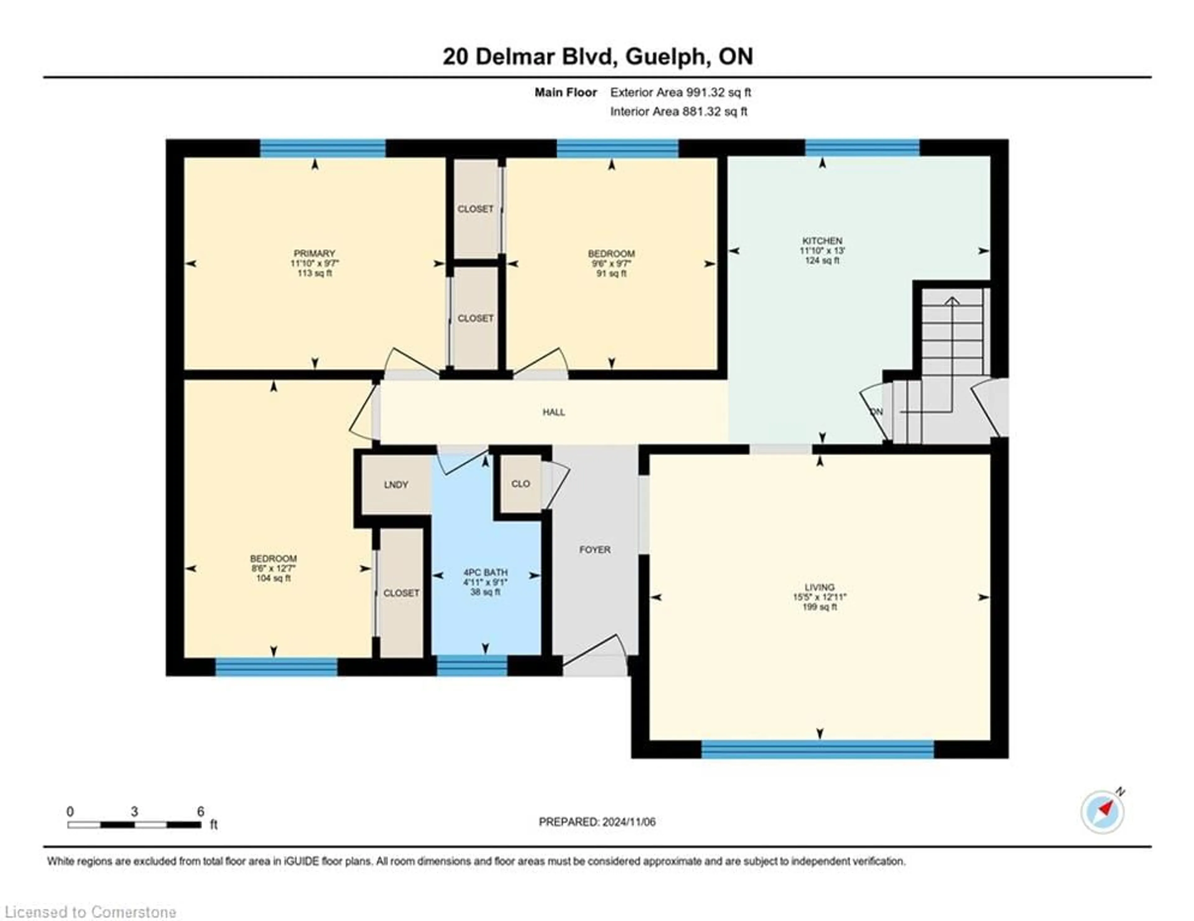 Floor plan for 20 Delmar Blvd, Guelph Ontario N1E 2K8