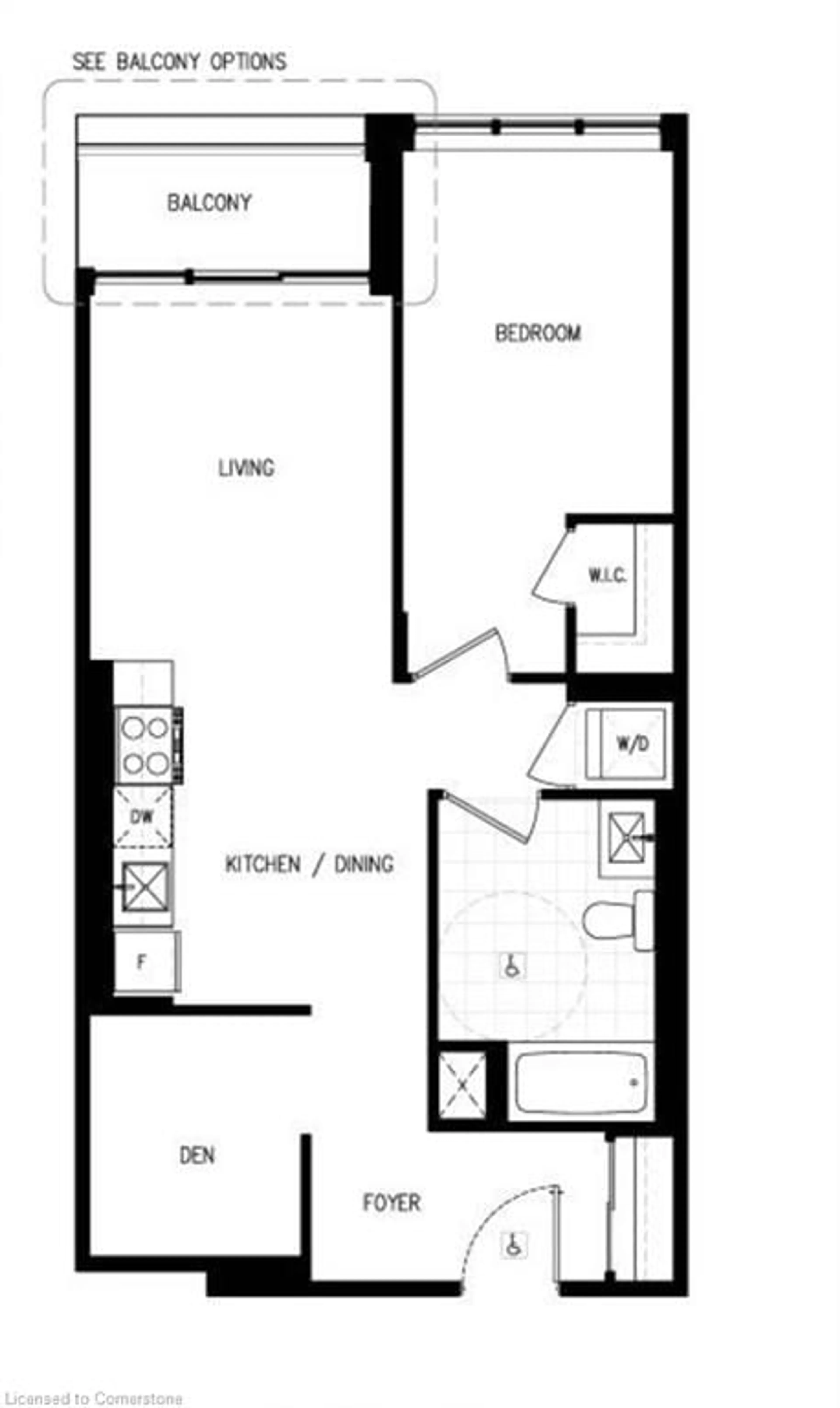Floor plan for 681 Yonge St #409, Barrie Ontario L4N 4E8
