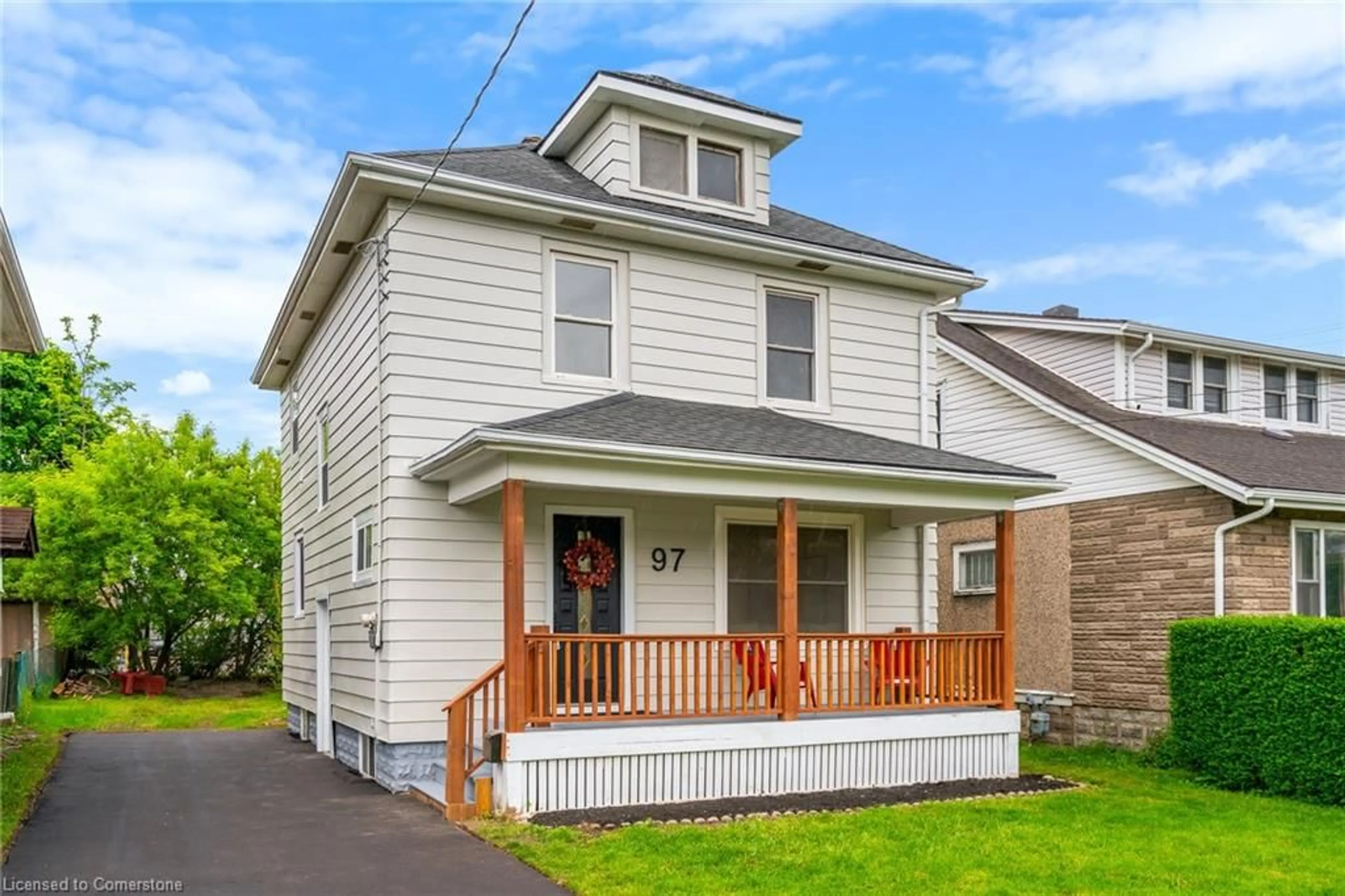 Home with vinyl exterior material, street for 97 Delhi St, Port Colborne Ontario L3K 3L1