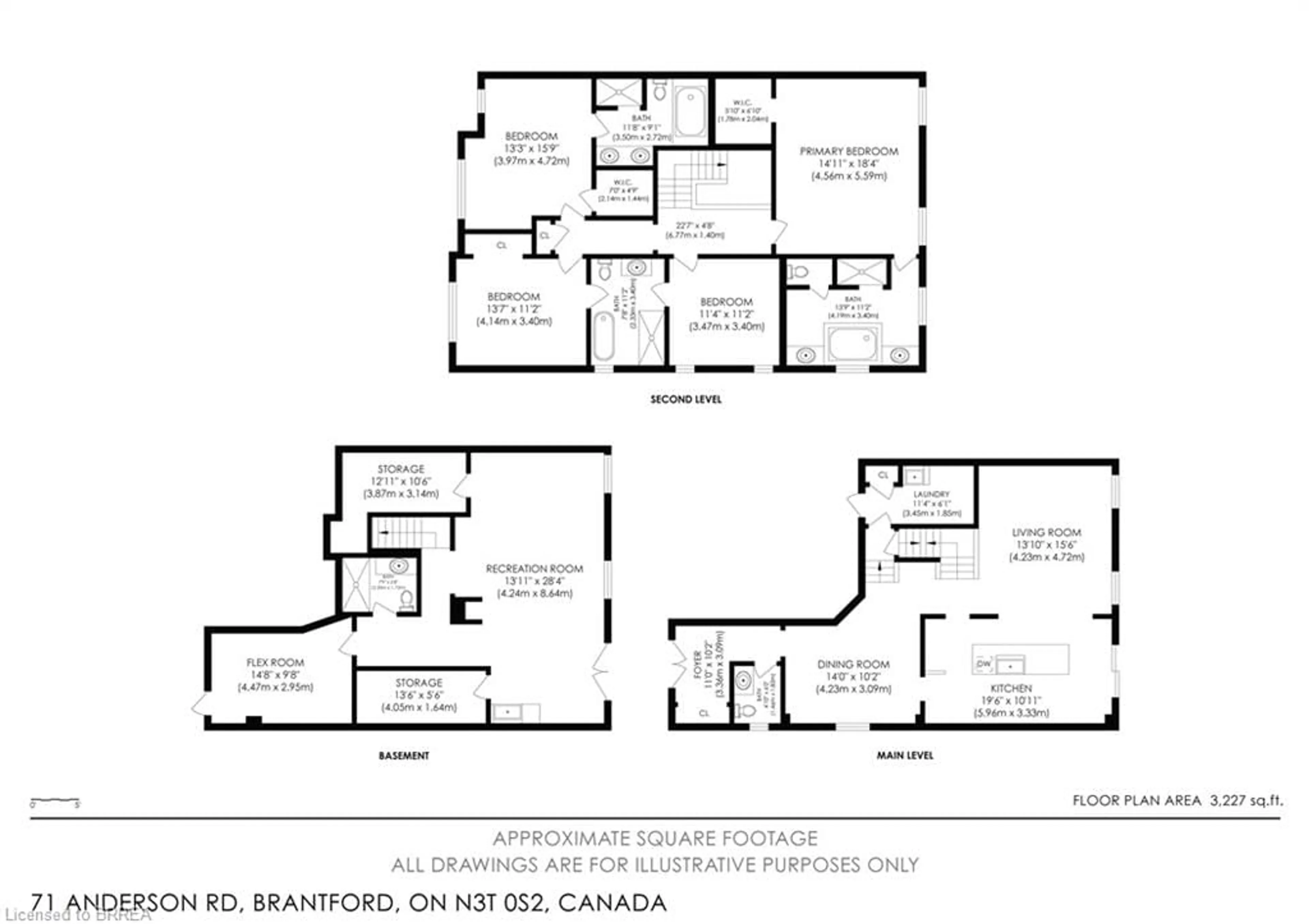 Floor plan for 71 Anderson Rd, Brantford Ontario N3T 5L5