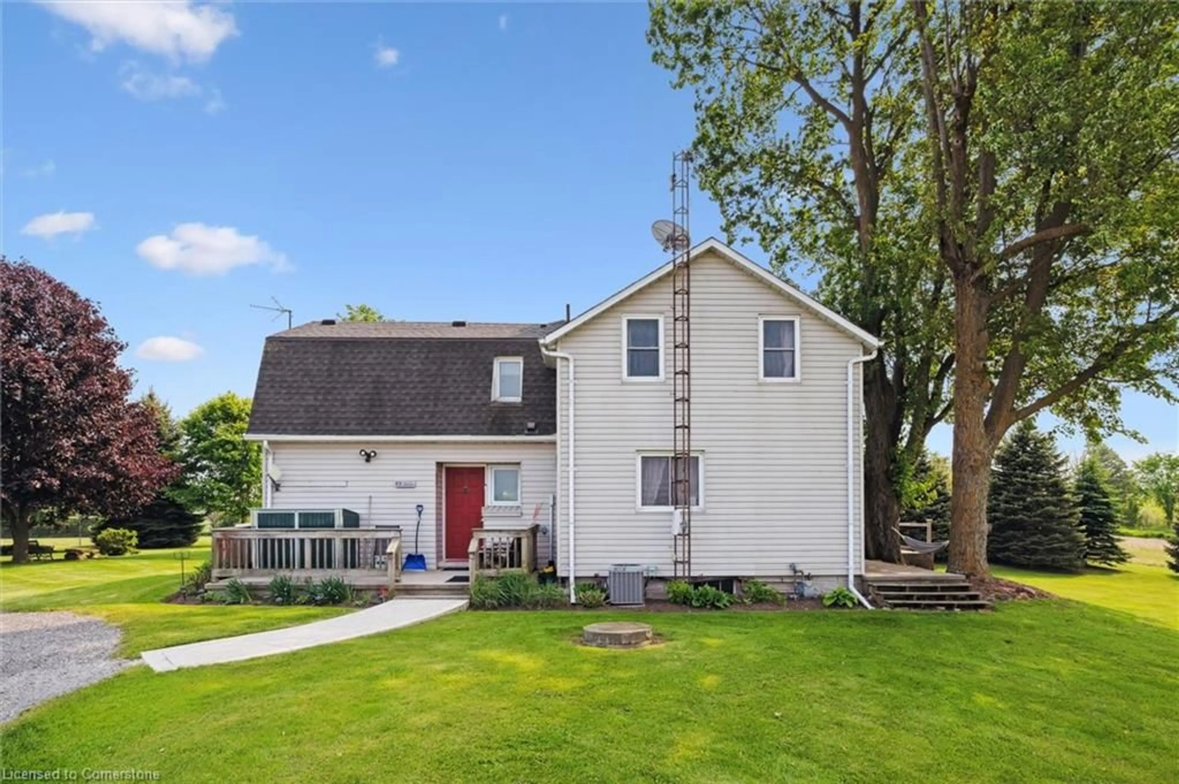 Home with vinyl exterior material, street for 7197 Wellington Rd 21, Wellington Ontario N0B 1B0