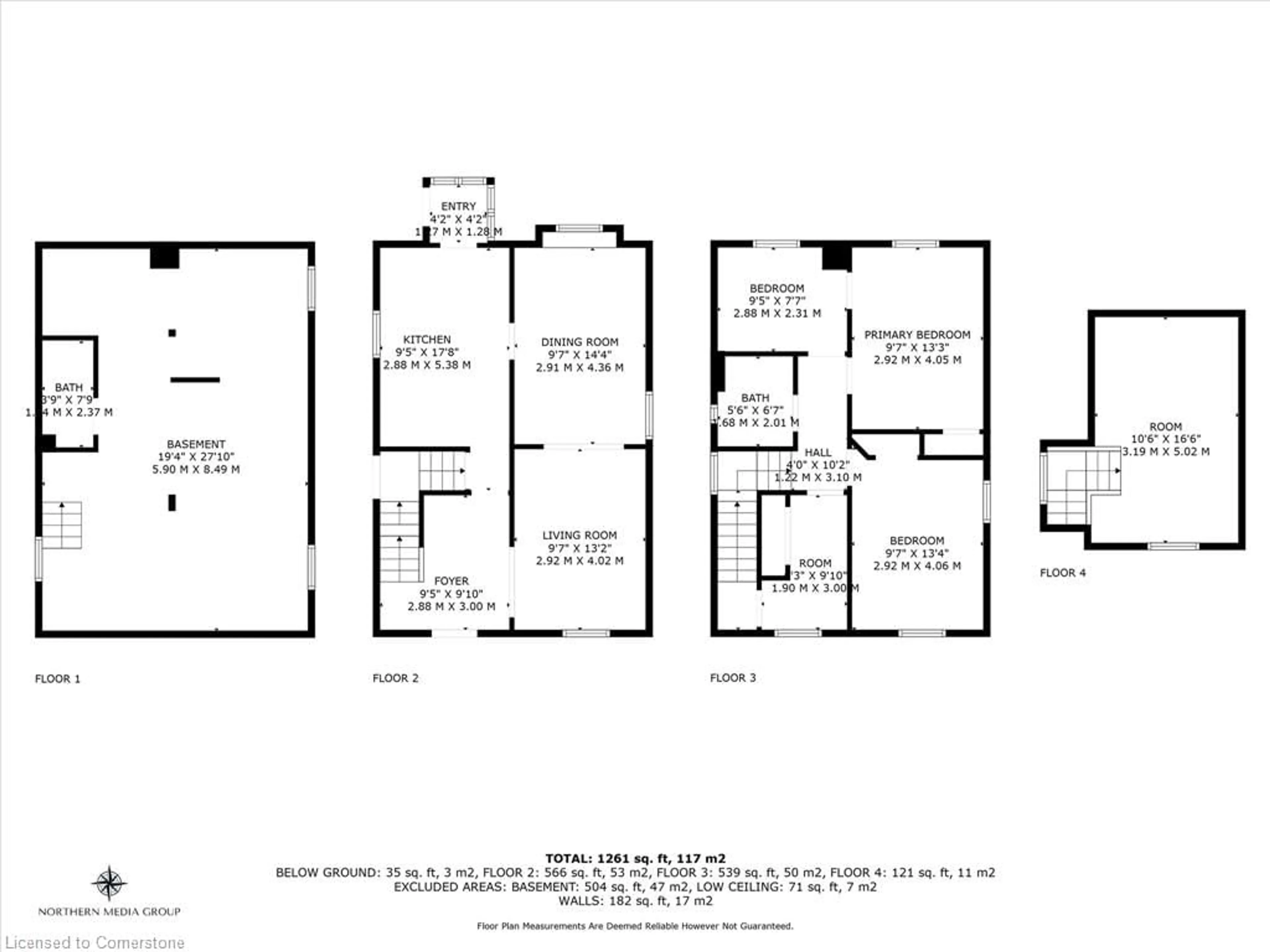Floor plan for 251 1/2 Lake St, St. Catharines Ontario L2R 5Z5