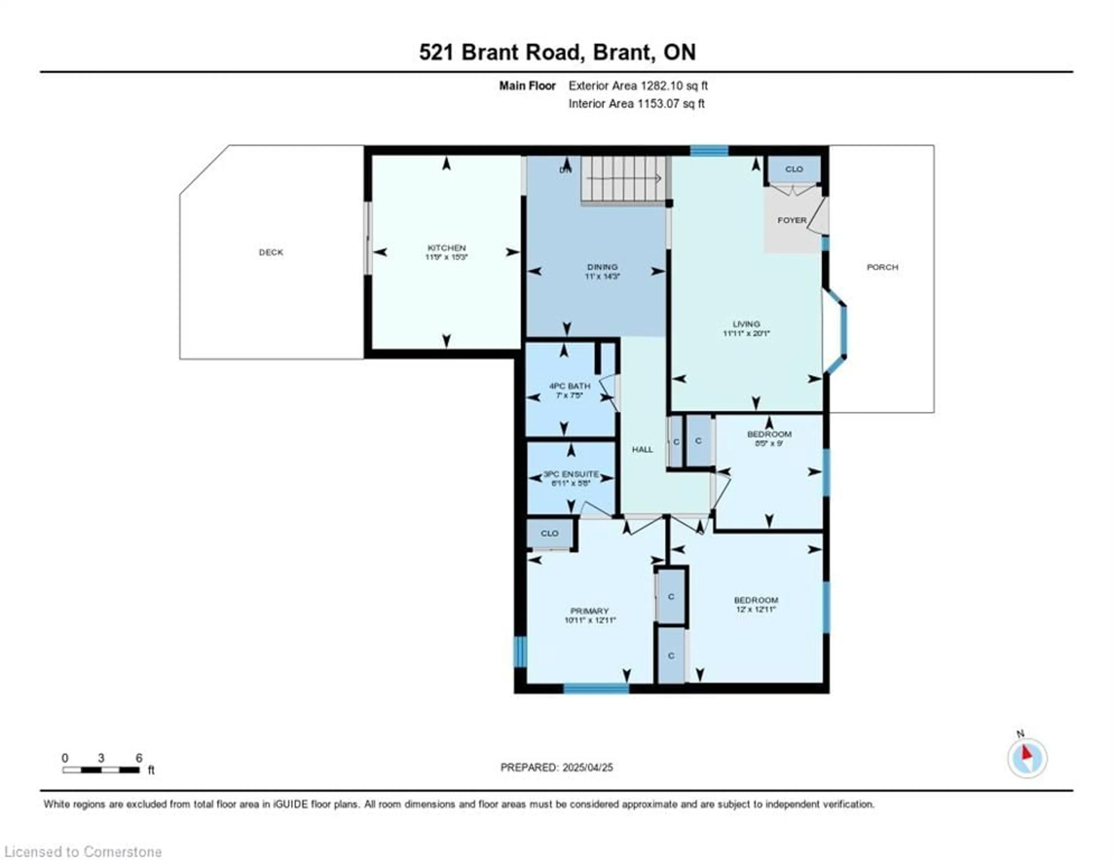 Floor plan for 521 Brant Rd, Cambridge Ontario N1R 5S6