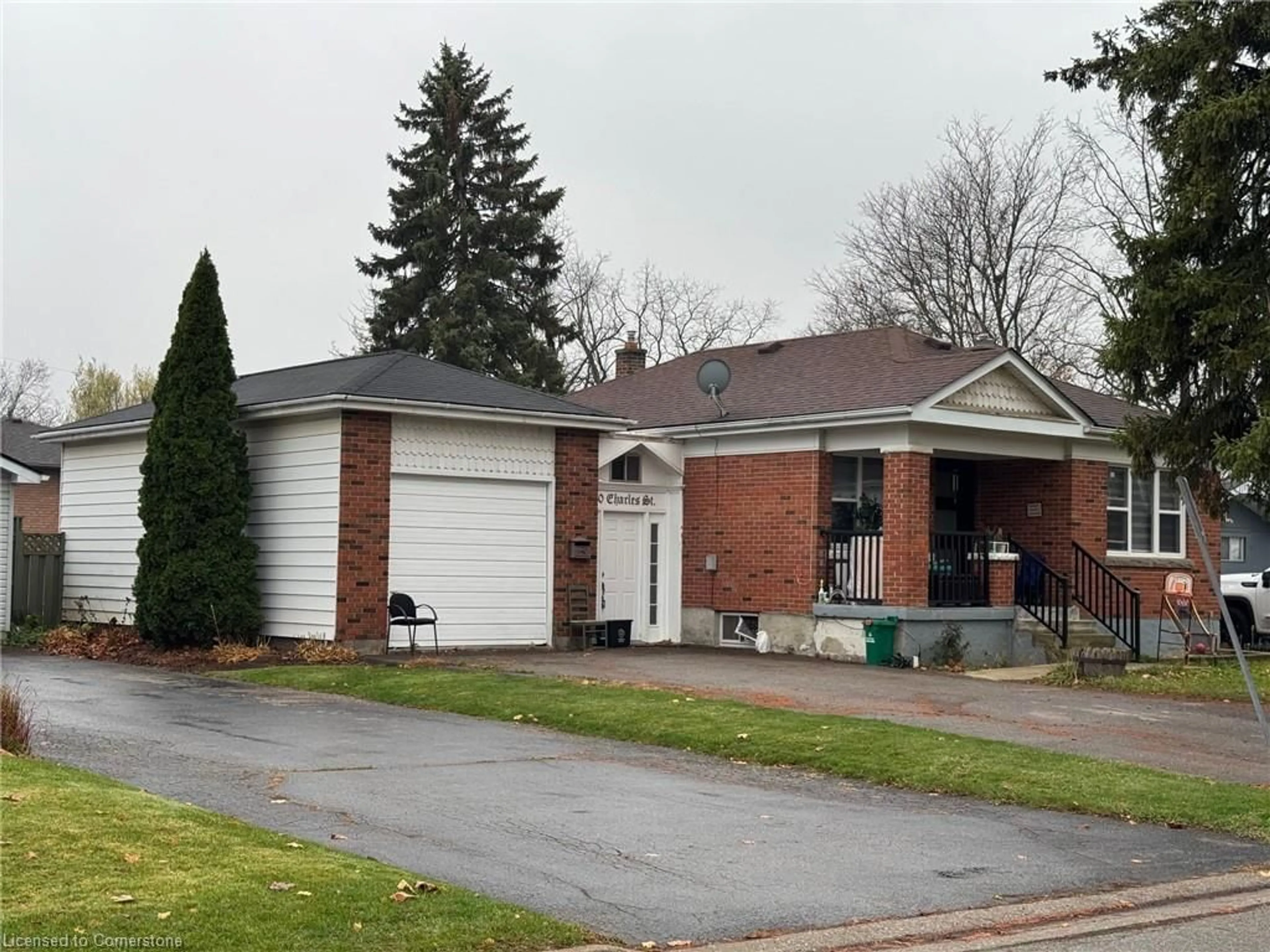 Home with brick exterior material, street for 20 Charles St, Brantford Ontario N3T 1B1