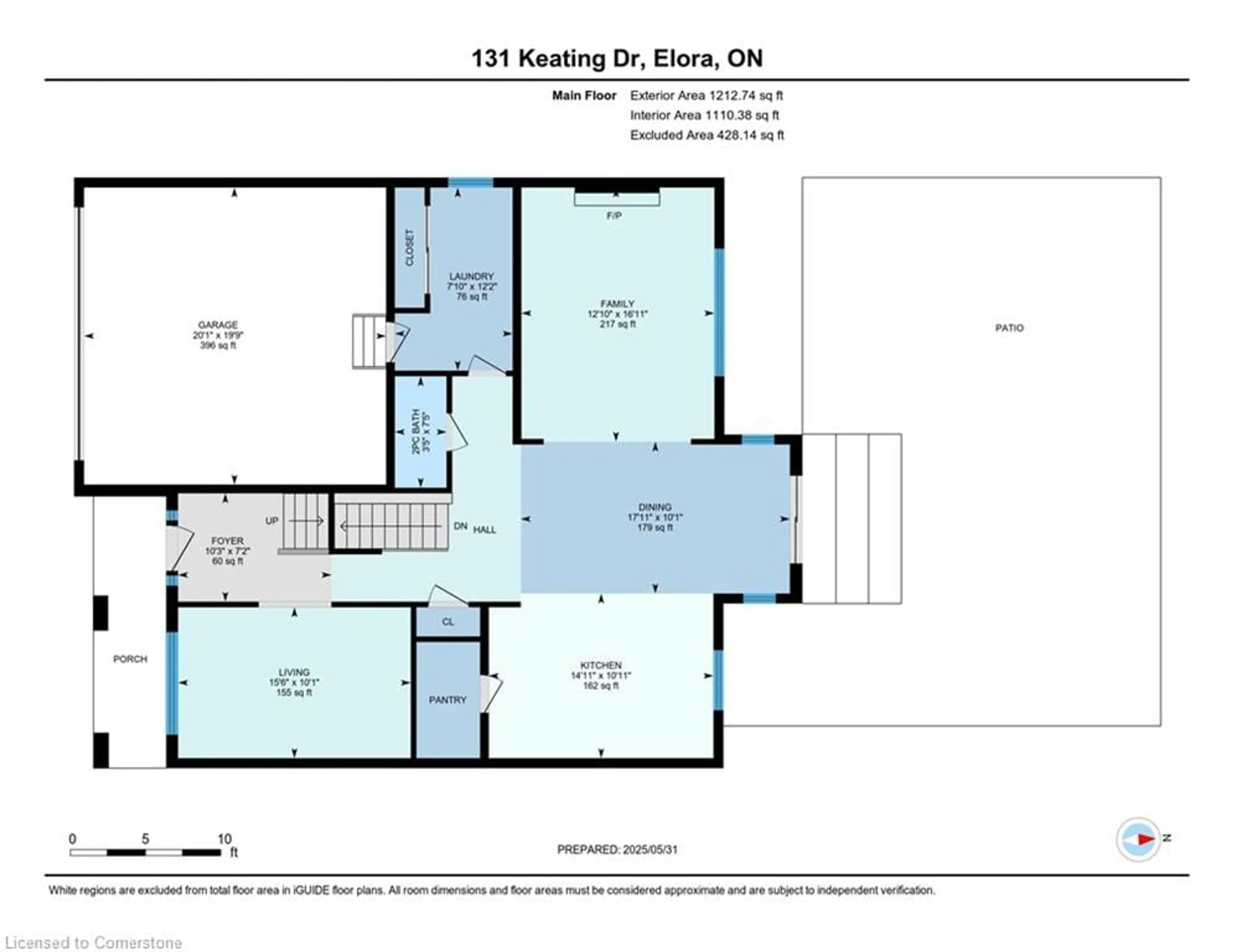 Floor plan for 131 Keating Dr, Elora Ontario N0B 1S0