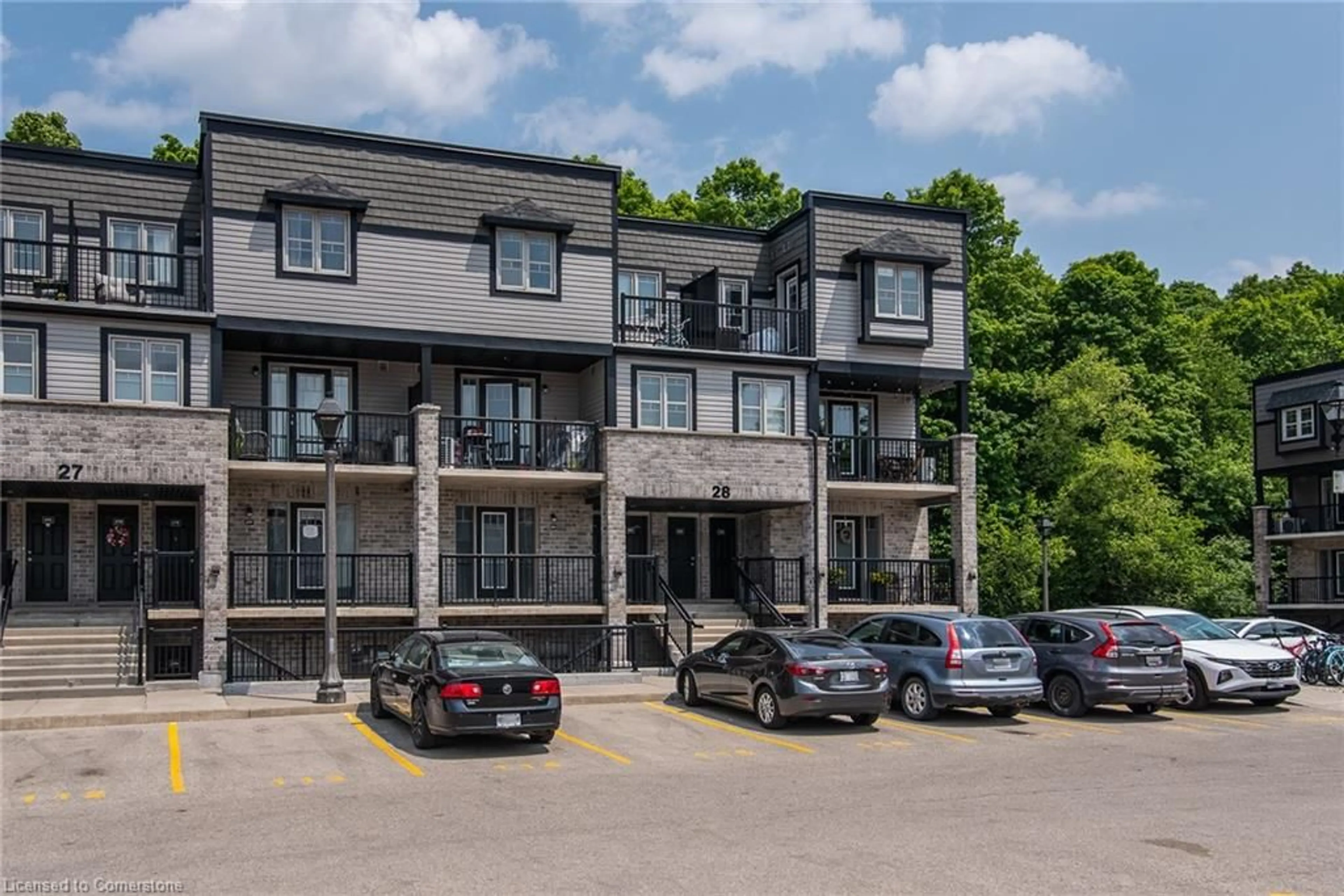 A pic from outside/outdoor area/front of a property/back of a property/a pic from drone, unknown for 1989 Ottawa St #28F, Kitchener Ontario N2E 0G7