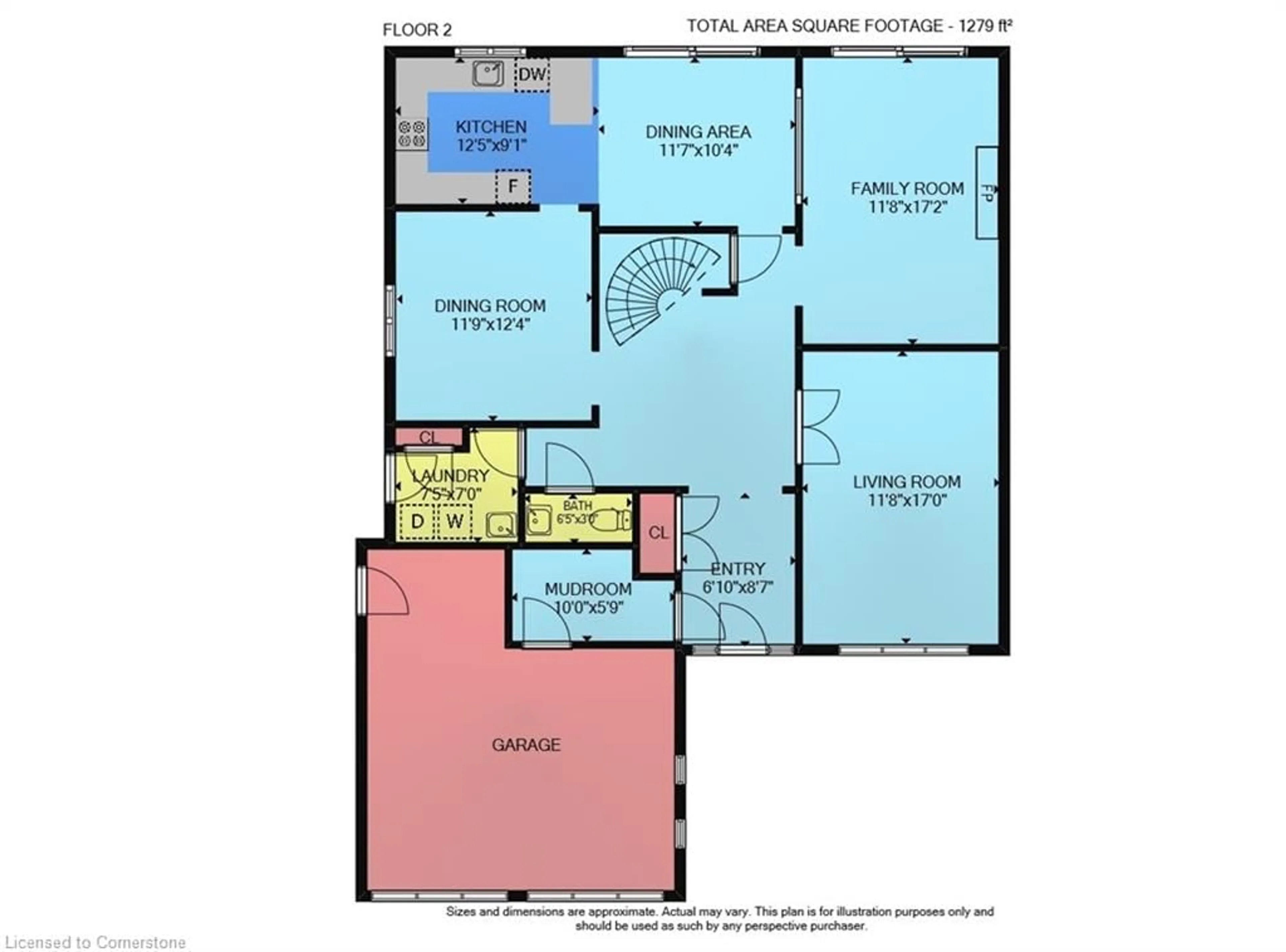Floor plan for 2816 Huntingdon Trail, Oakville Ontario L6J 6Y4