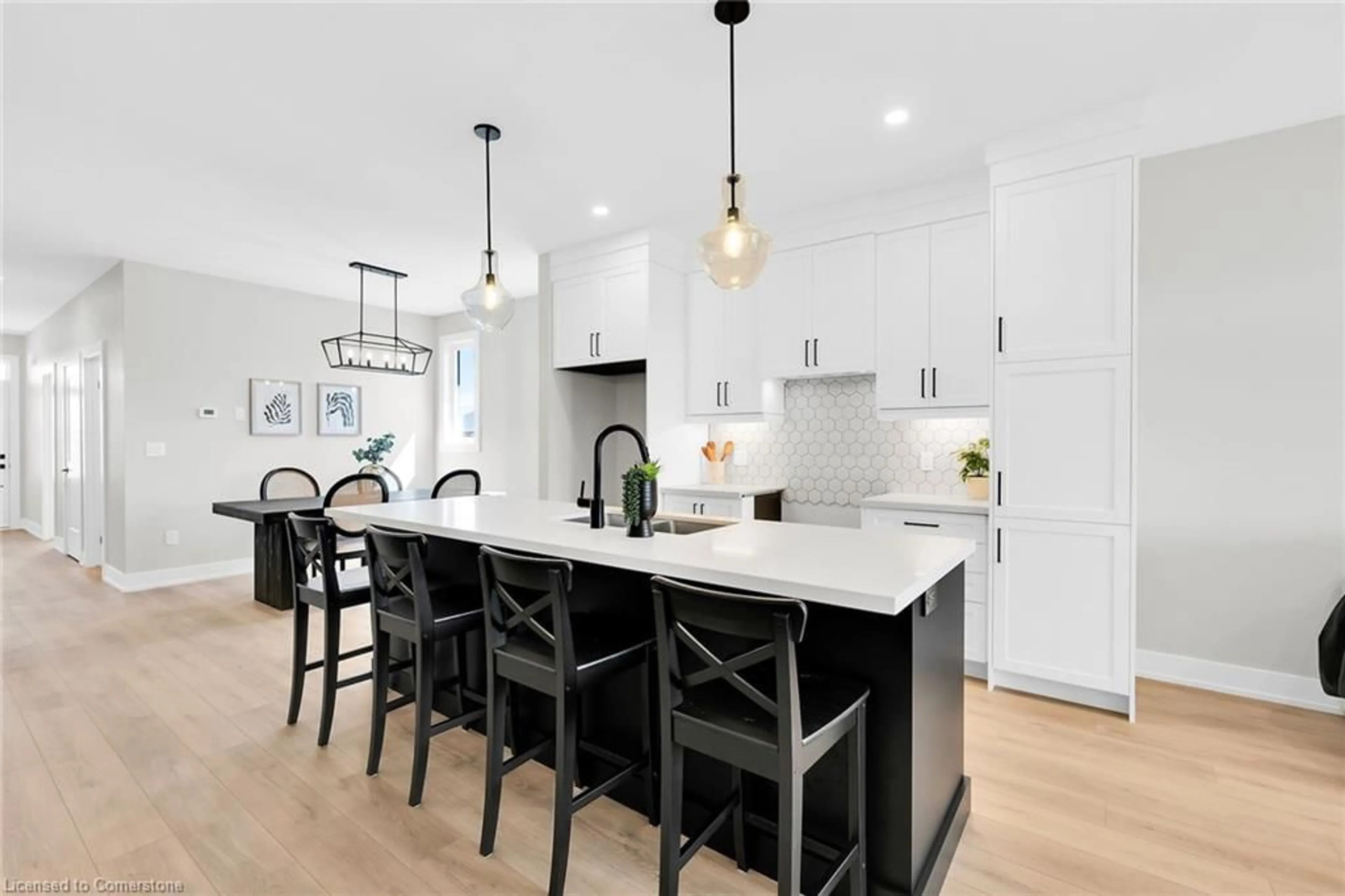 Contemporary kitchen, ceramic/tile floor for 14 Rogers St, Jarvis Ontario N0A 1J0