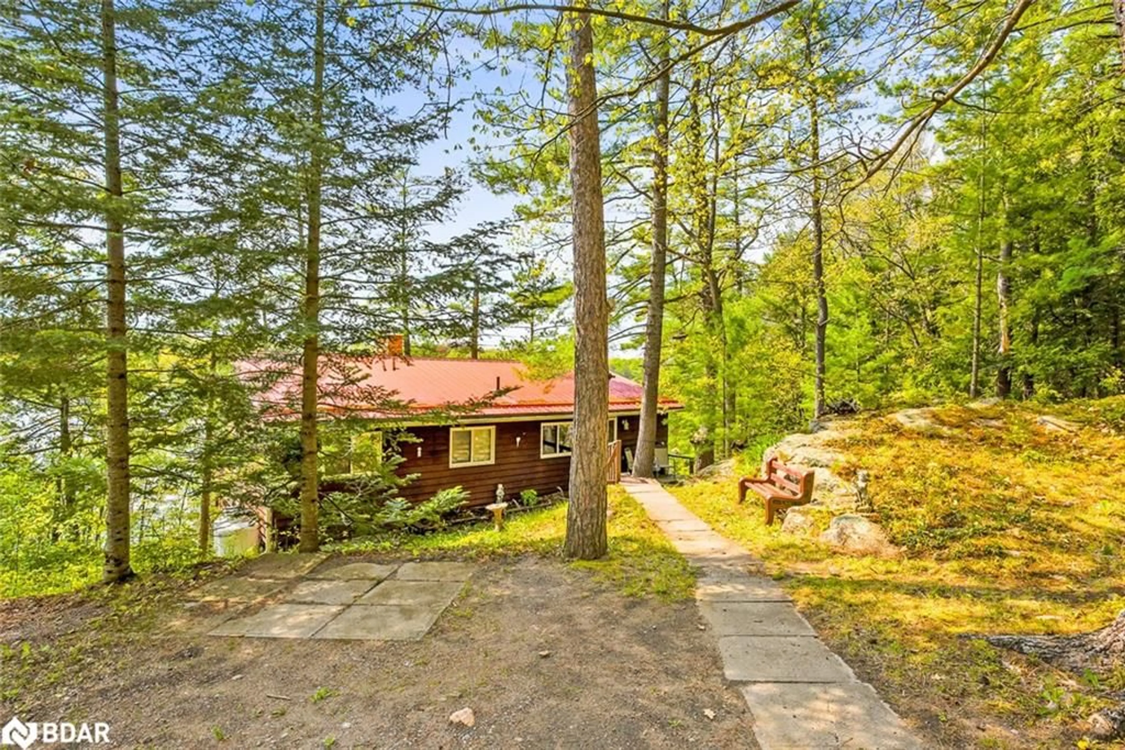 Patio, forest/trees view for 1452 Rackety Trail Rd, Minden Ontario K0M 2K0