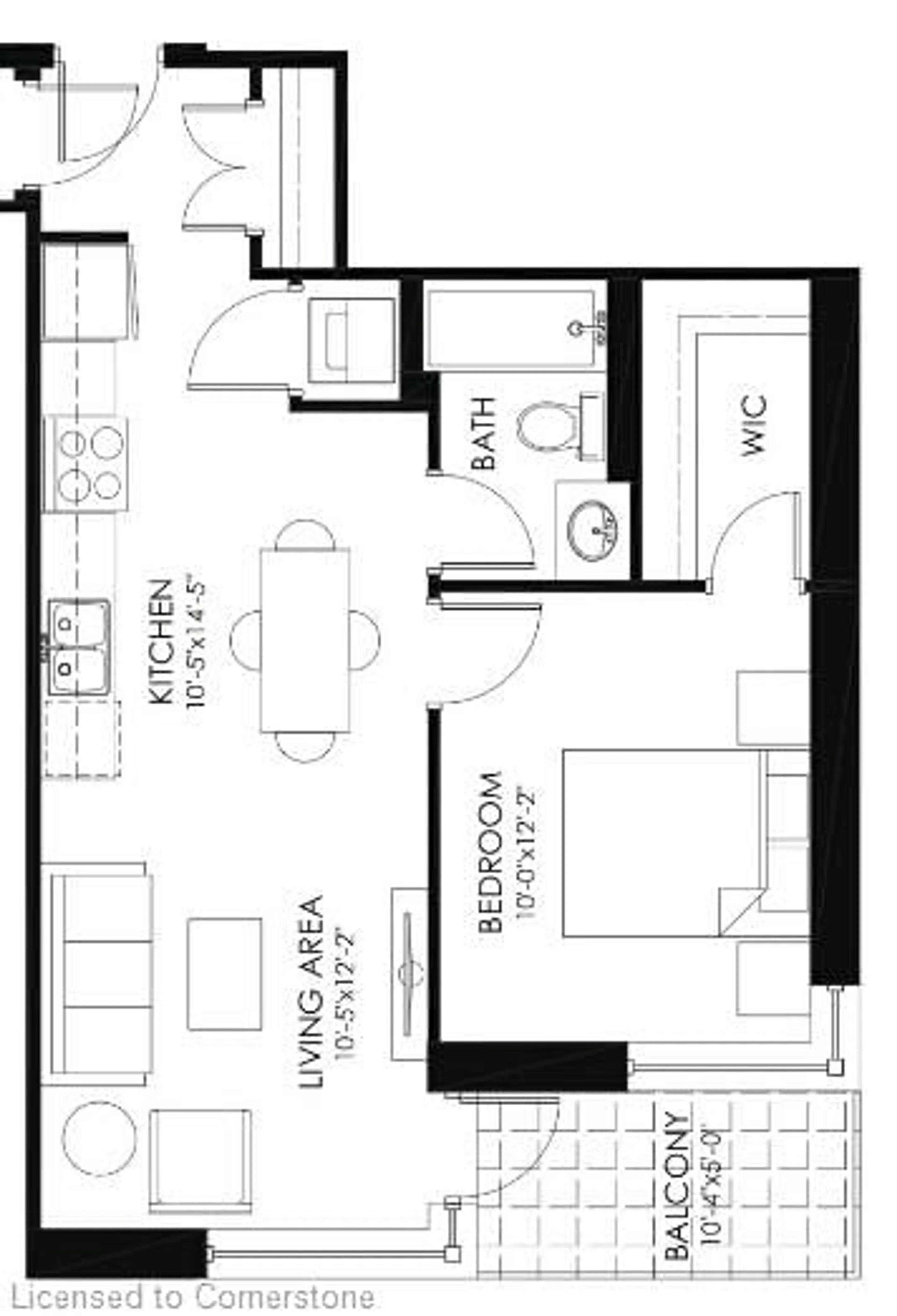 Floor plan for 104 Garment St #1004, Kitchener Ontario N2G 0C8