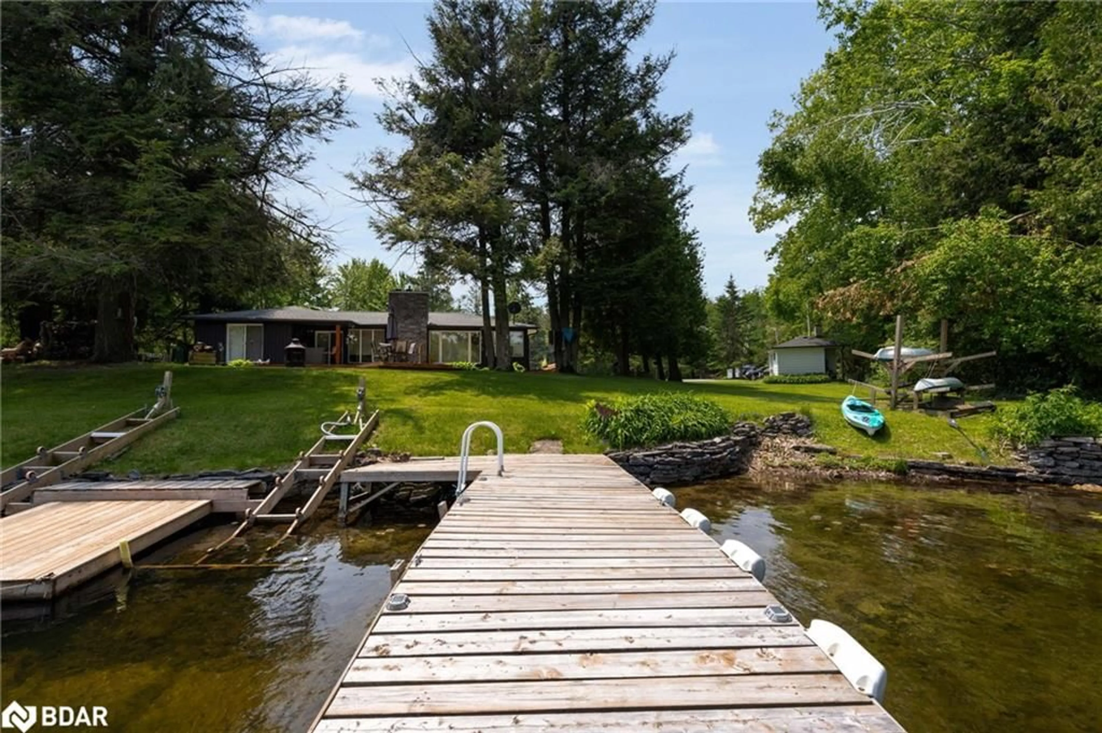 Patio, water/lake/river/ocean view for 22 Cardinal Dr, Woodville Ontario K0M 2T0