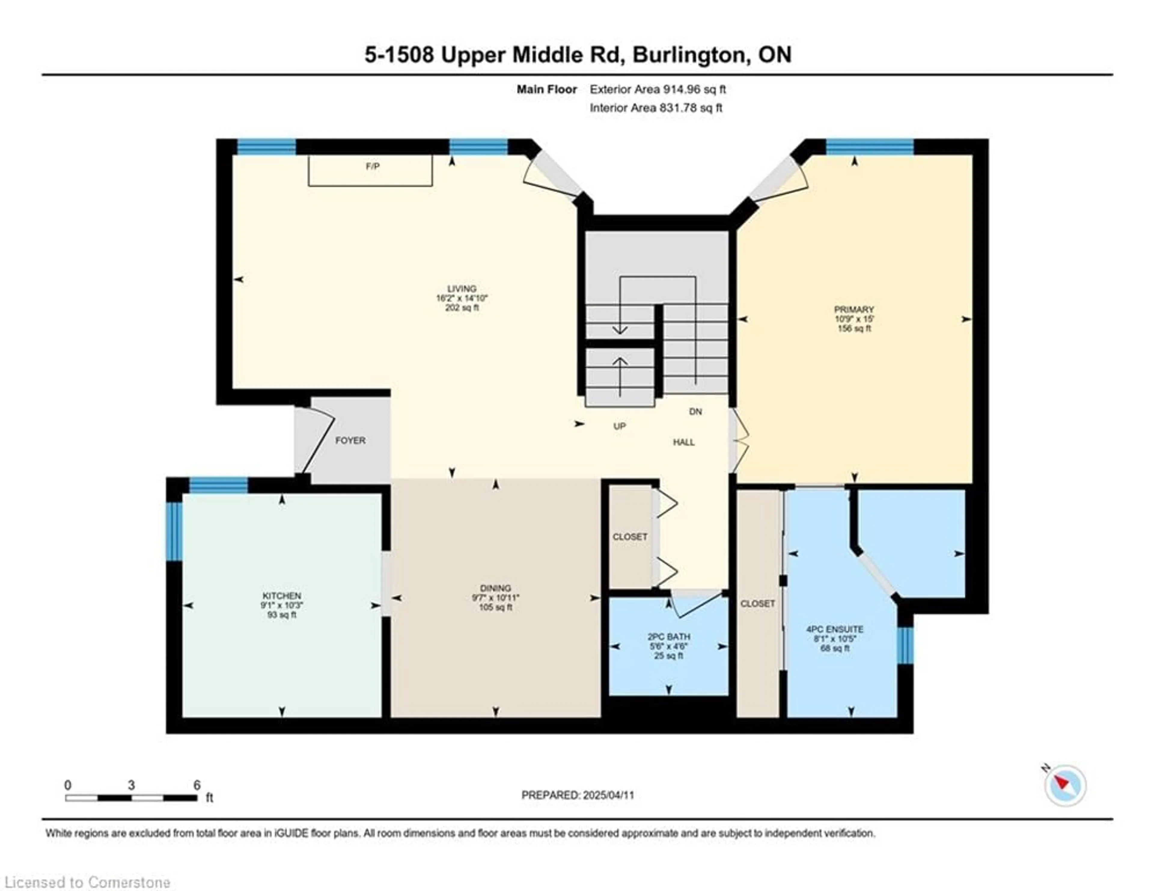 Floor plan for 1508 Upper Middle Rd #5, Burlington Ontario L7P 4M5