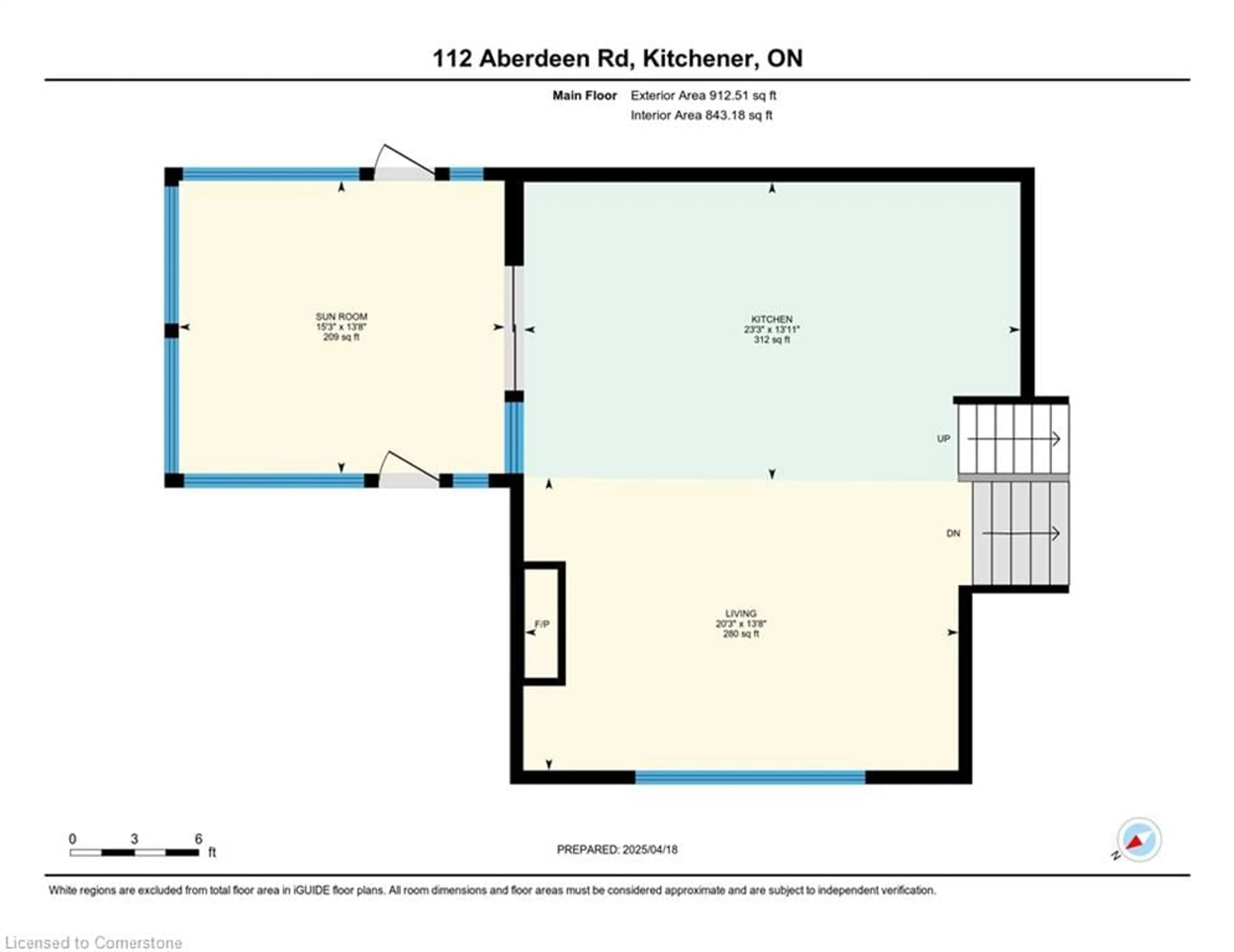 Floor plan for 112 Aberdeen Rd, Kitchener Ontario N2M 2Y7