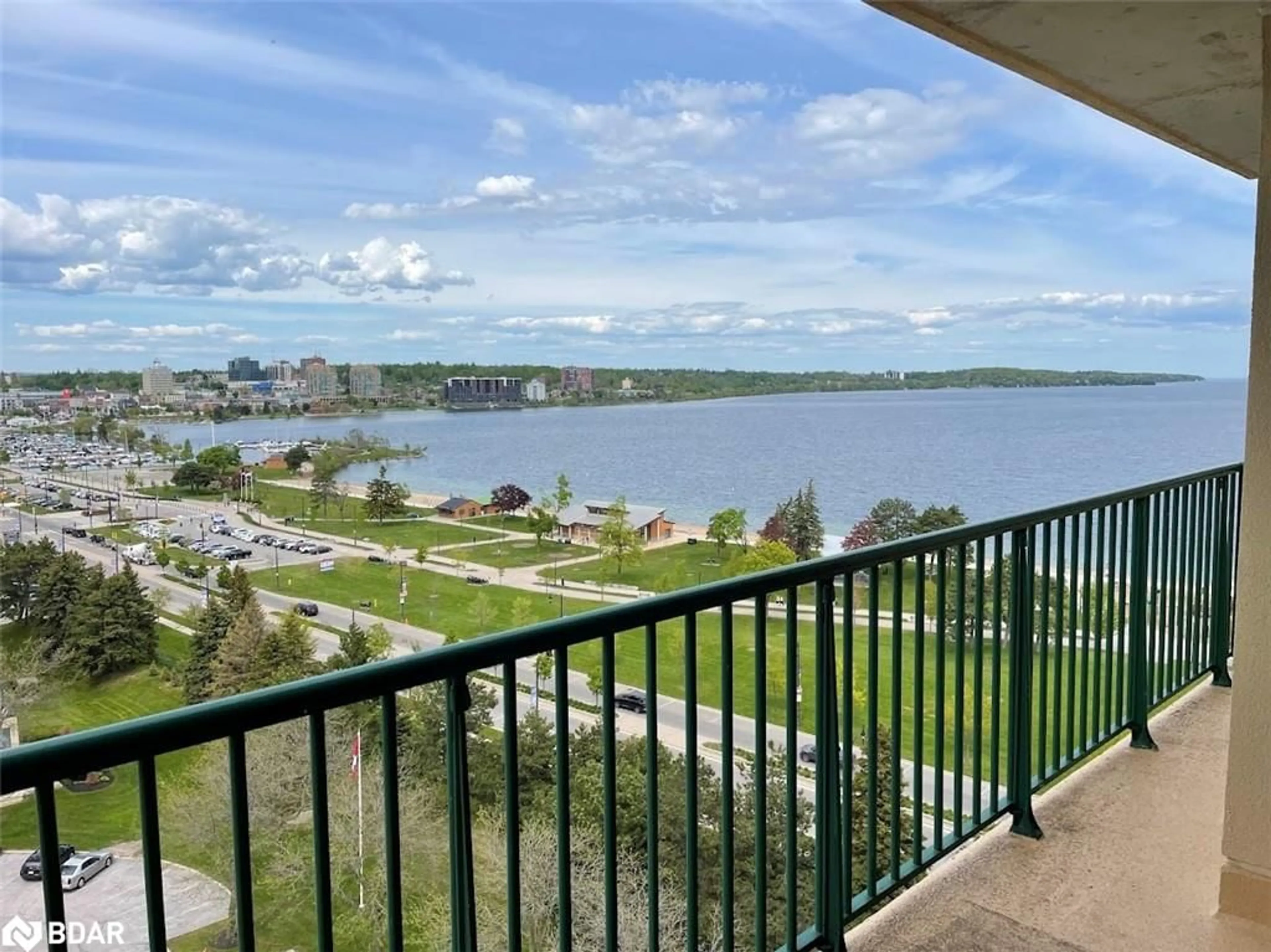 Balcony in the apartment, water/lake/river/ocean view for 75 Ellen St #1407, Barrie Ontario L4N 7R6